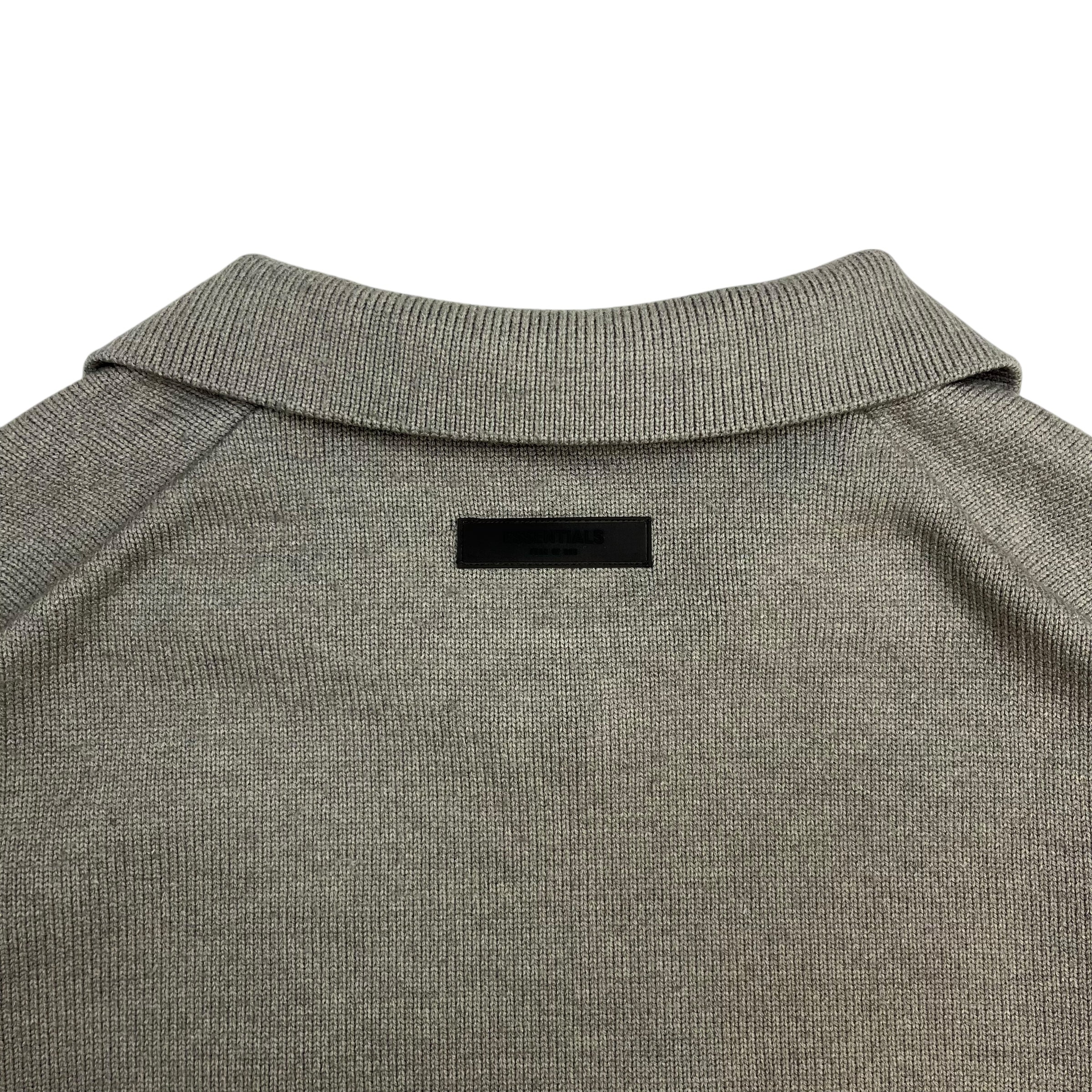 Fear Of God Essentials 1977 Polo Knit Sweater Light Slate/Grey