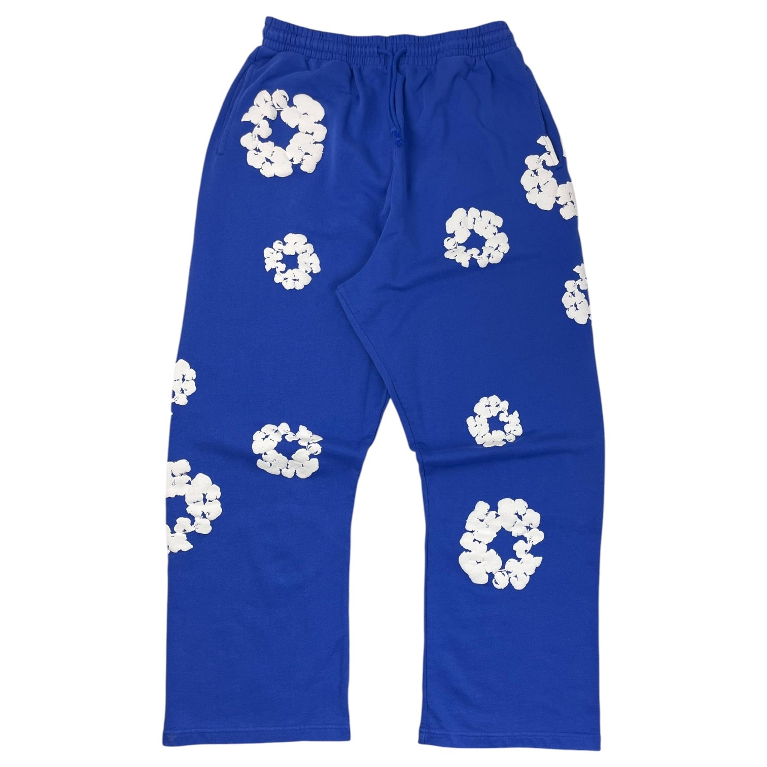 Denim Tears Cotton Wreath Open Hem Sweatpants Blue