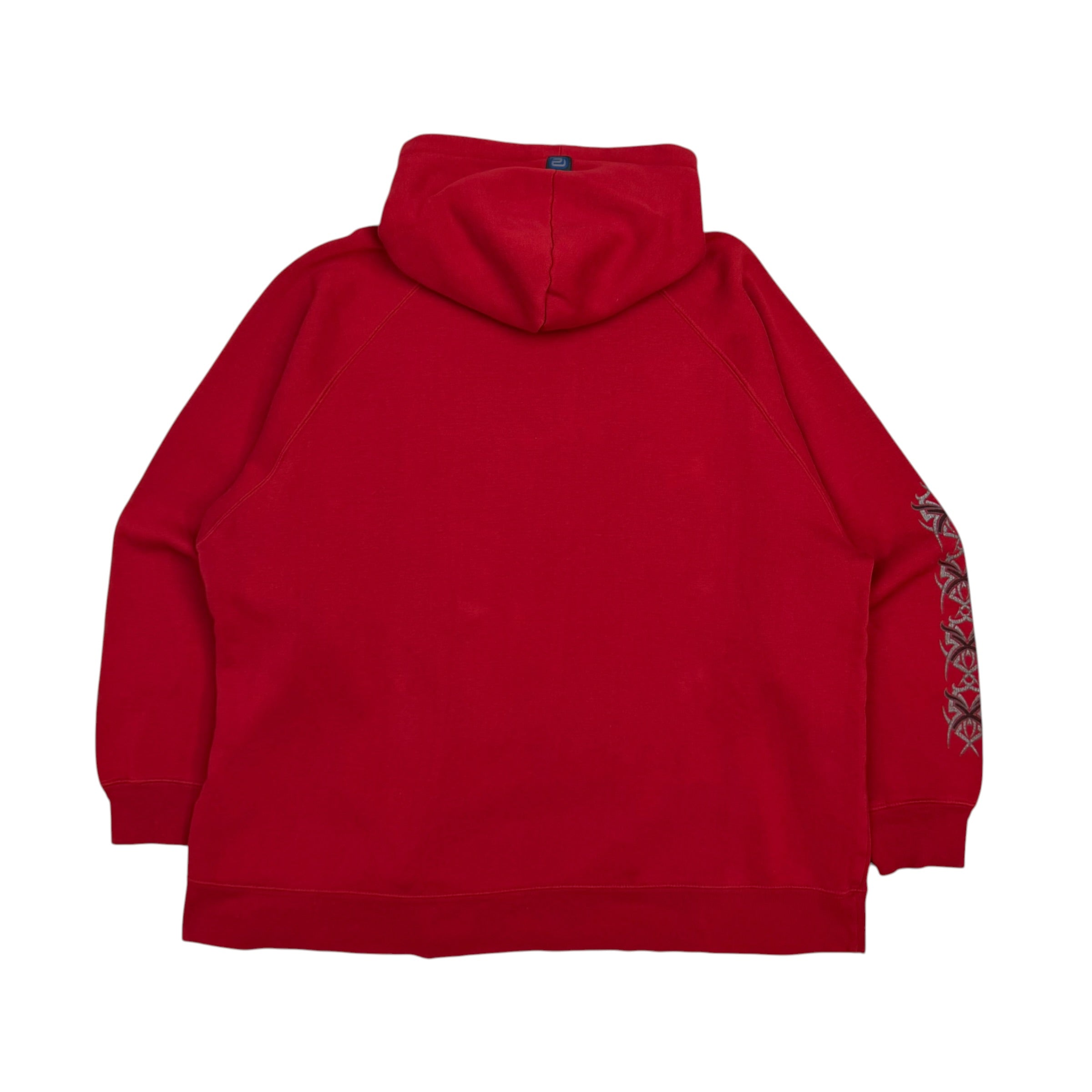 Vintage Tribal Print Hoodie Red