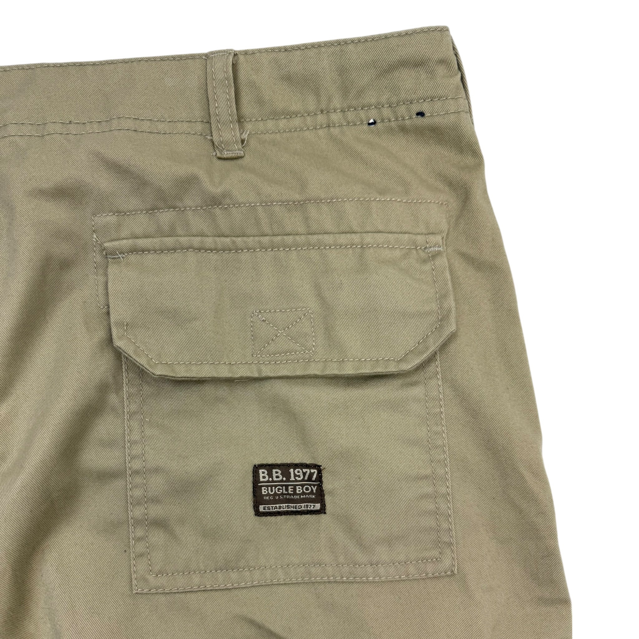Vintage Bugle Boy Hybrid Cargo Pants Formal Taupe