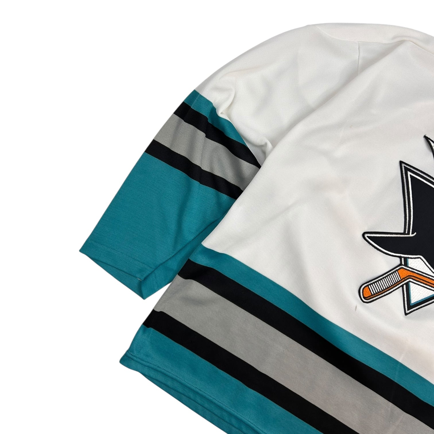 Vintage CCM San Jose Sharks Away Jersey White/Teal