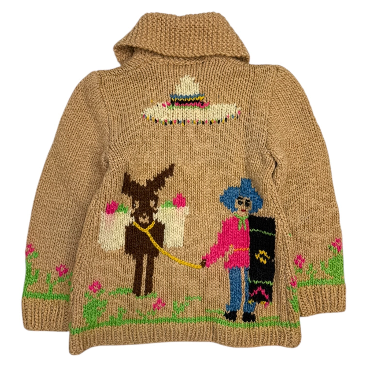 Vintage Cowichan Knit Sweater Tan