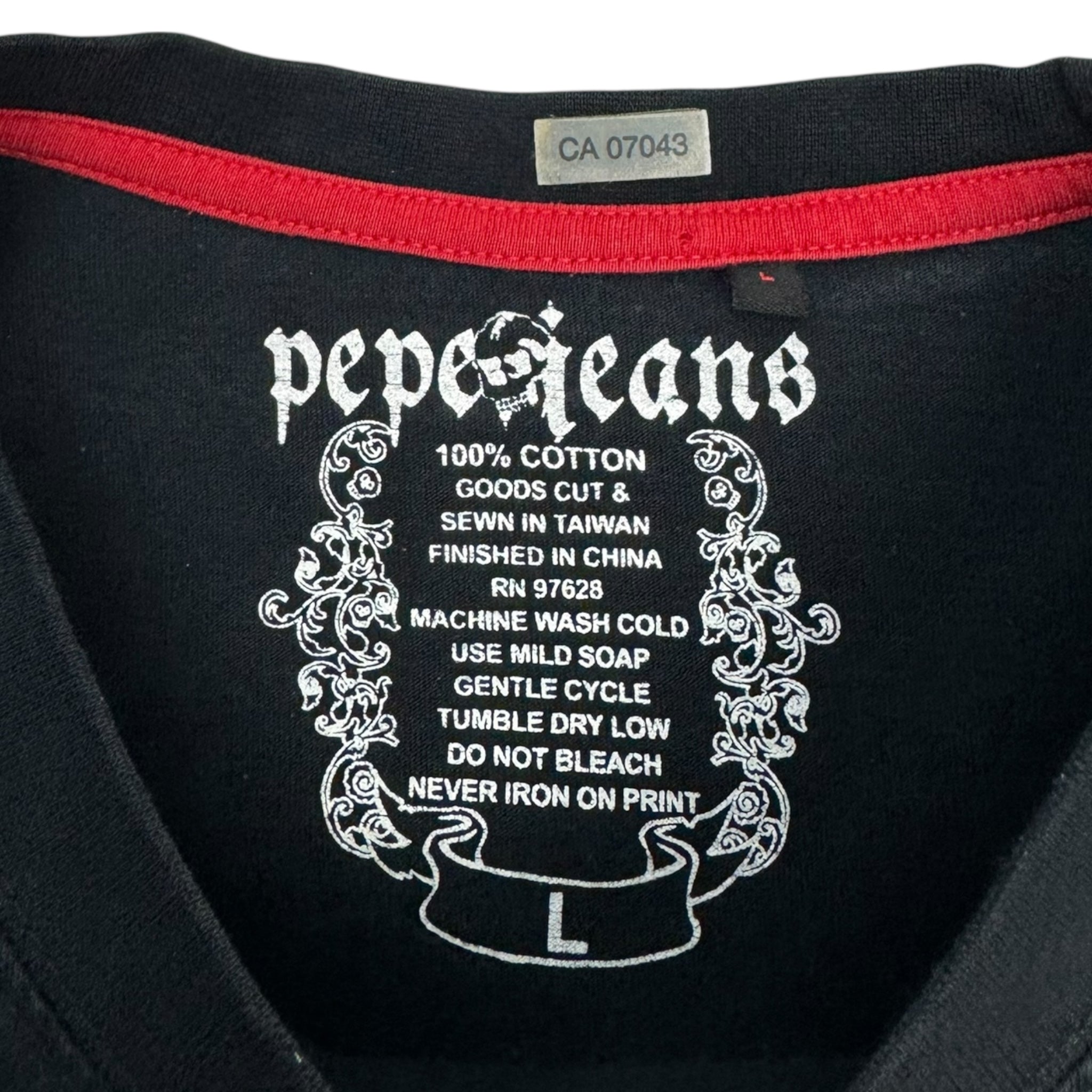 Y2K Pepe Jeans “Defender of Faith” Embellished Longsleeve T-Shirt