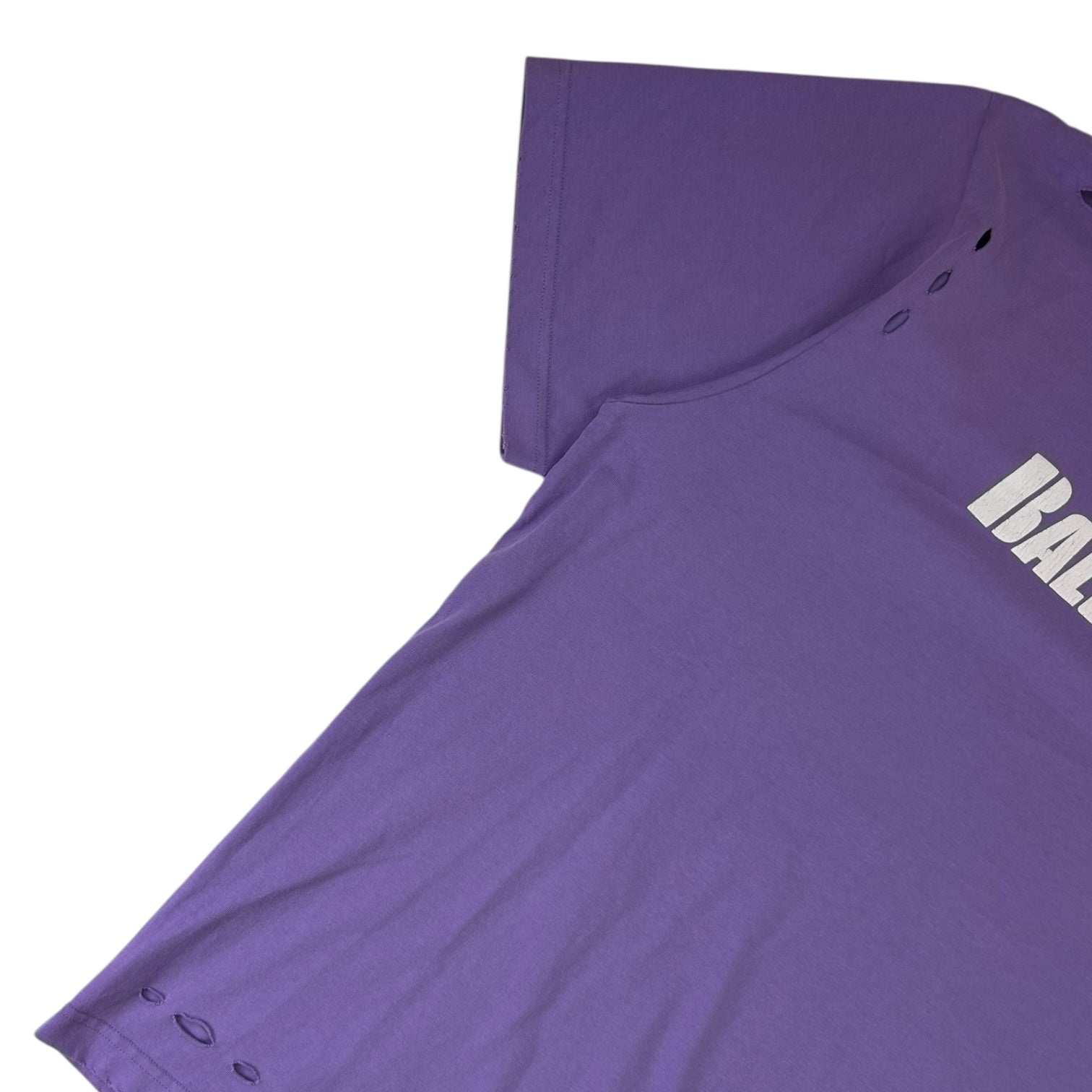 Balenciaga Destroyed T-Shirt Violet