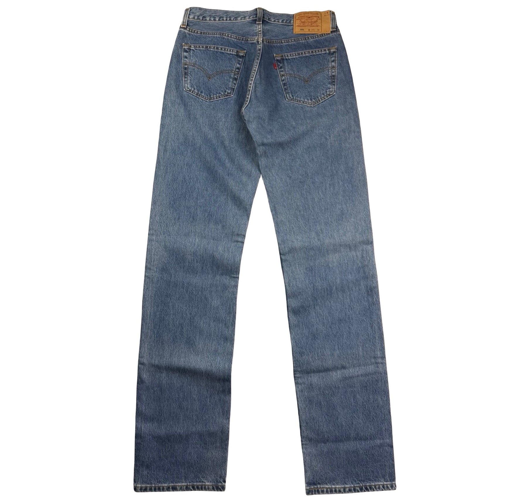 Vintage Levi’s 501 Light Wash Blank Tab Denim Jeans Blue