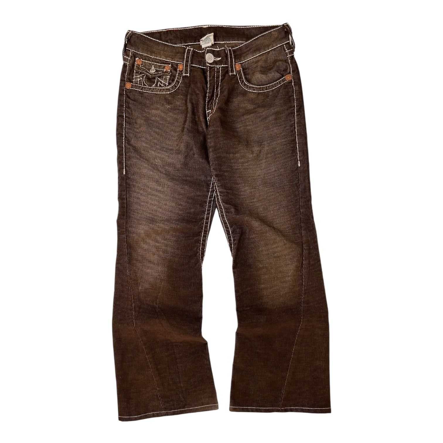 Vintage Y2K True Religion Joey Big T Corduroy Pants Brown