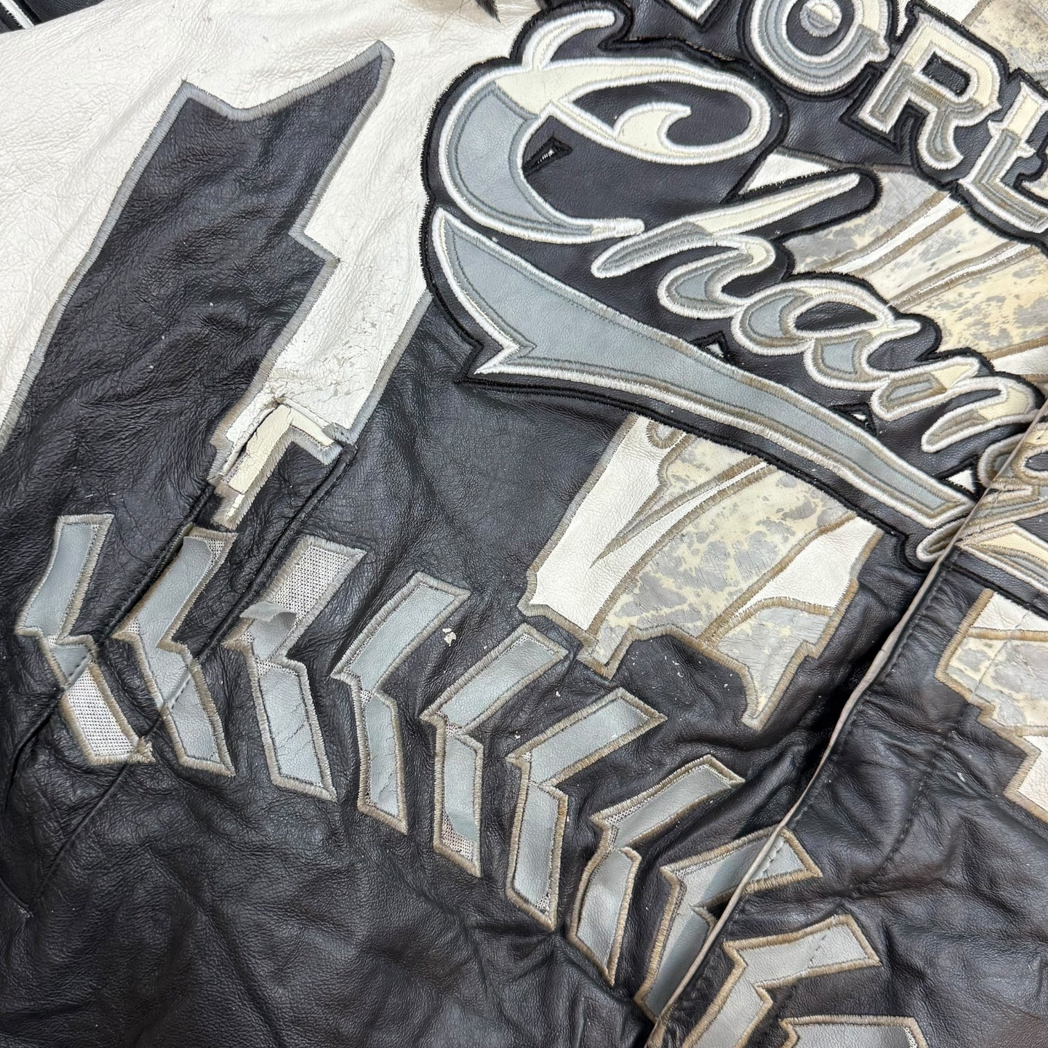 2005 Jeff Hamilton Chicago White Sox World Series Champions Leather Jacket White/Black