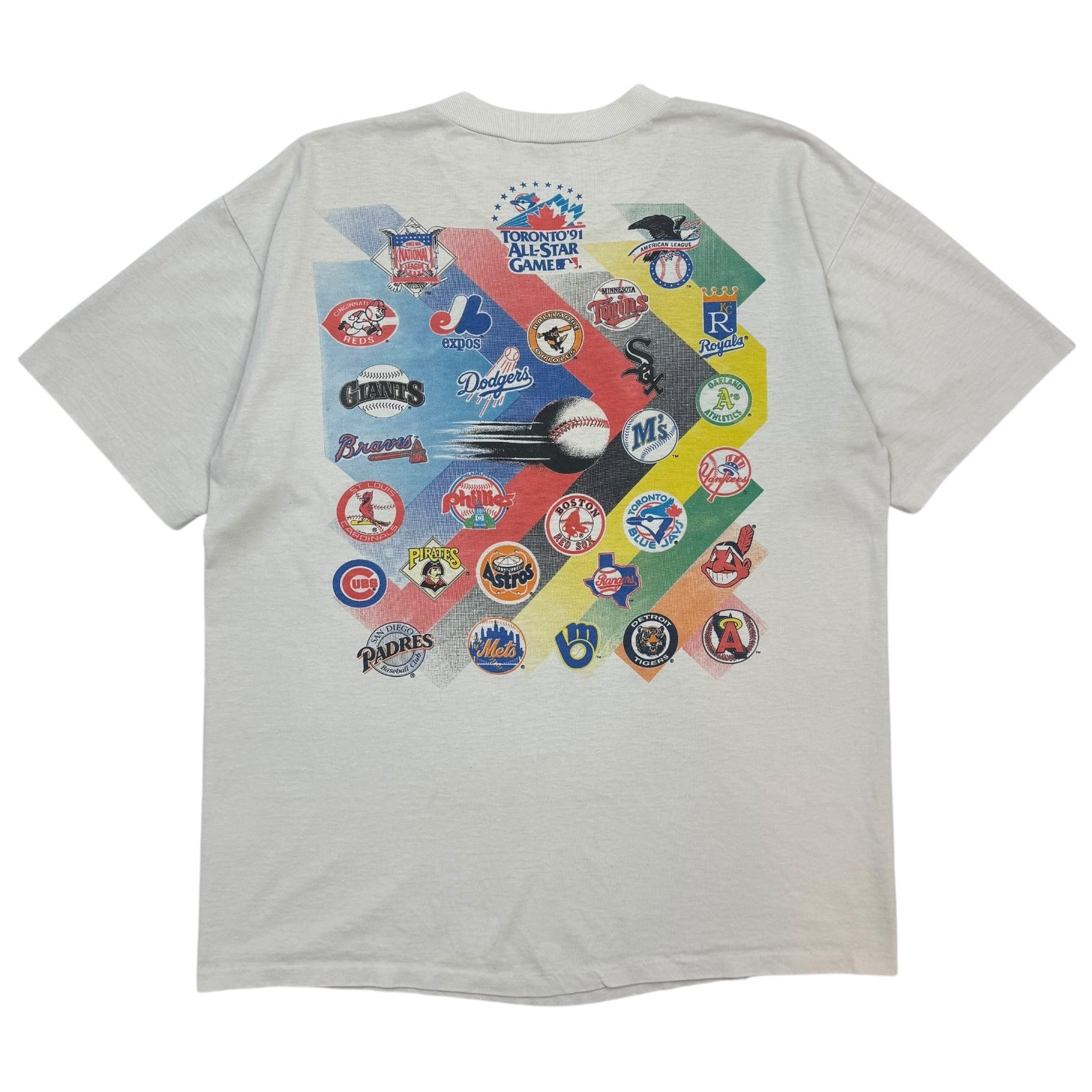 1991 Bulletin MLB Toronto All Star Game Tee White