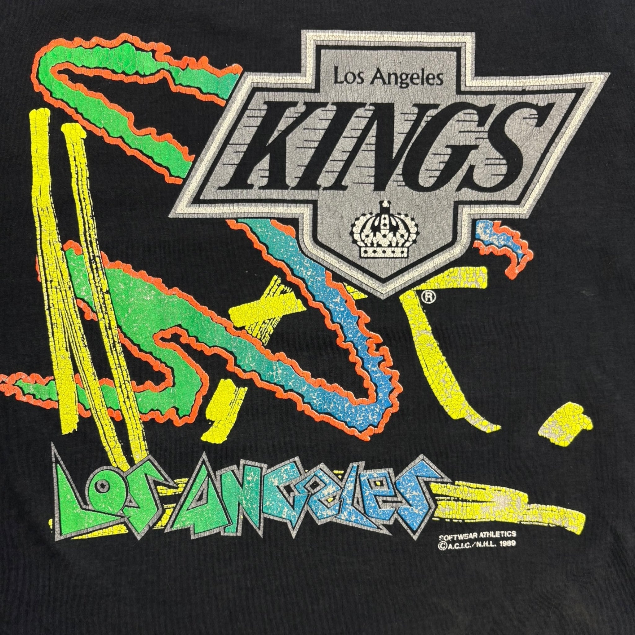 1989 Los Angeles Kings Neon T-Shirt