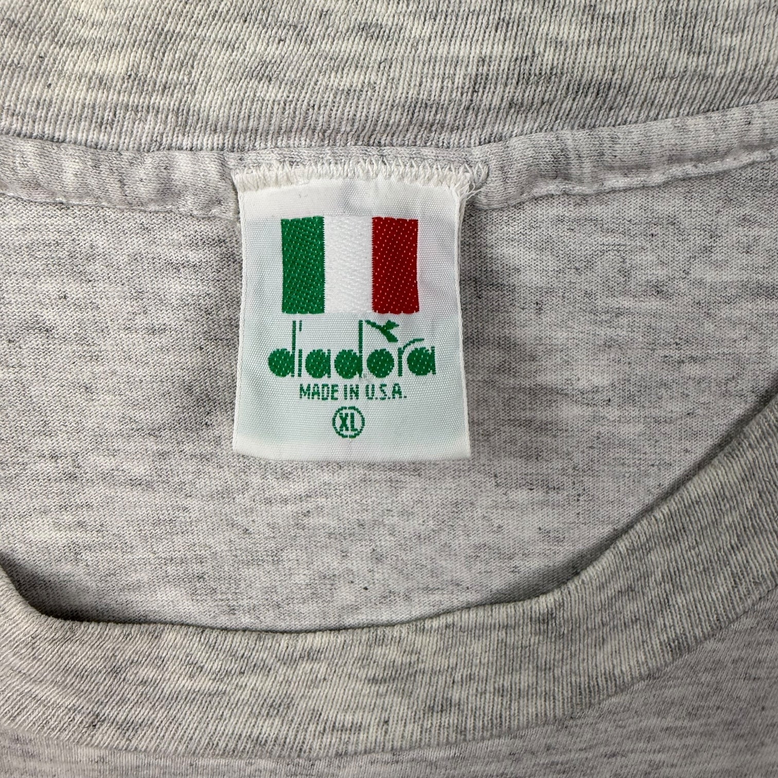Vintage Diadora Soccer Tee Grey