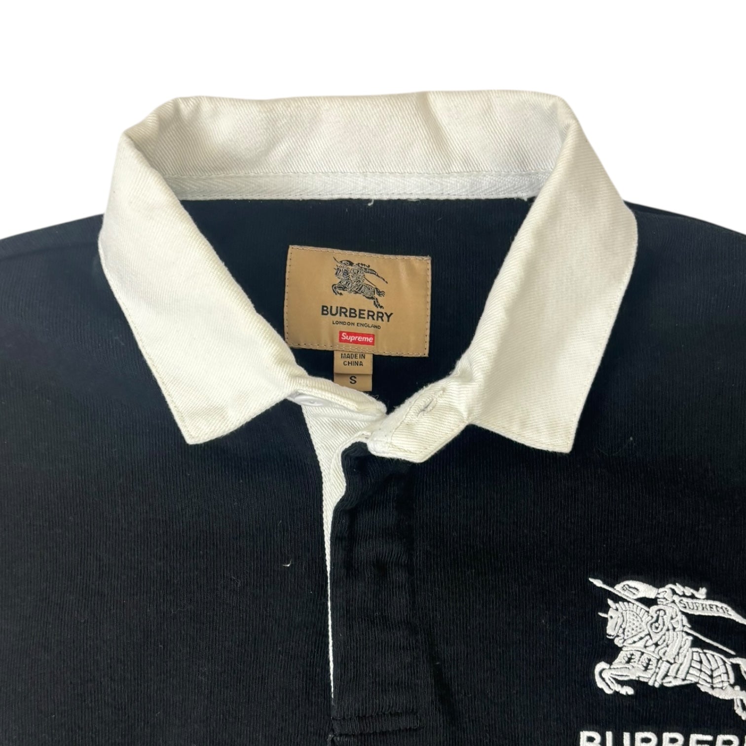 Burberry x Supreme Rugby Long Sleeve T-Shirt Black