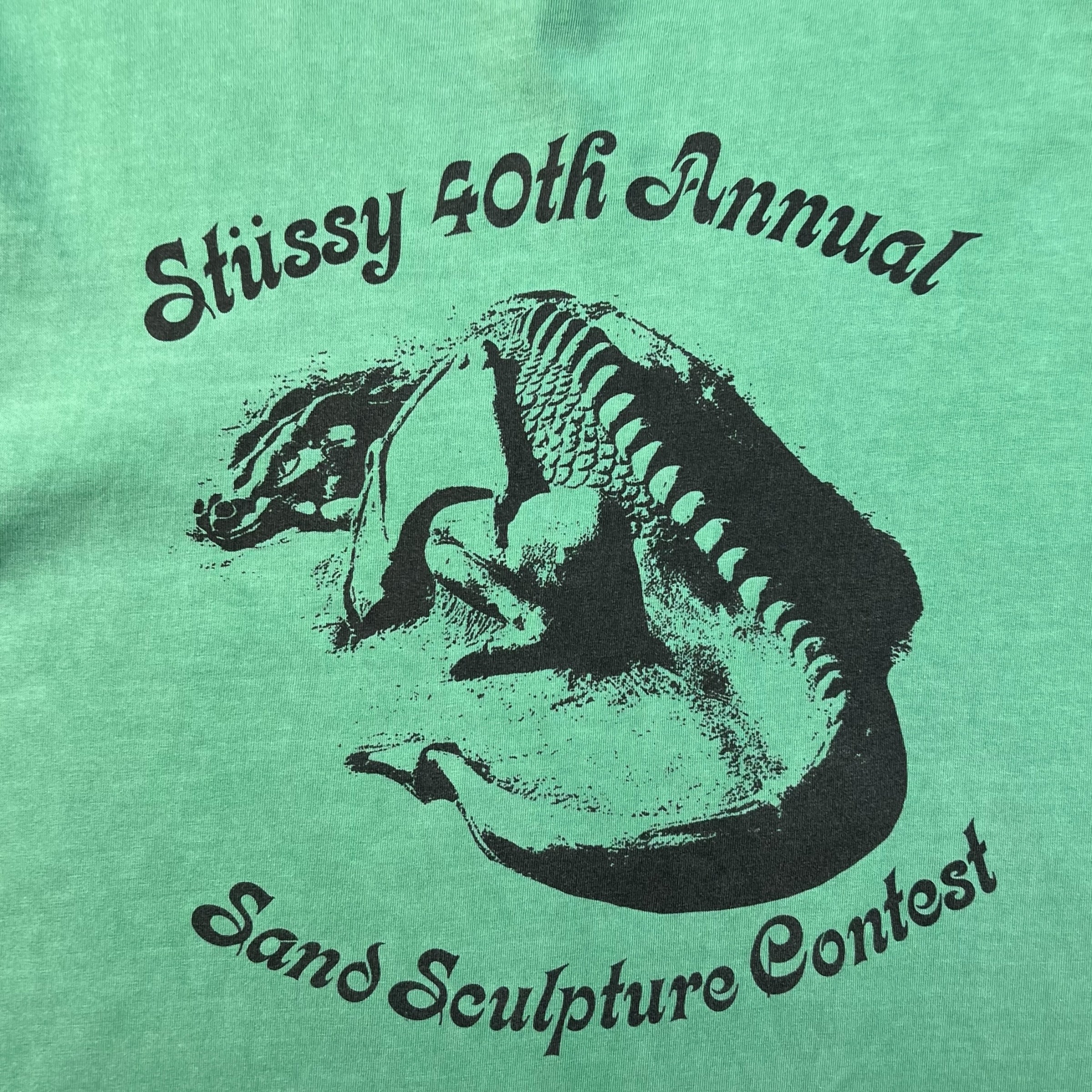 Stussy 40th Annual Sand Sculpture Contest Pigment Dyed Tee Green