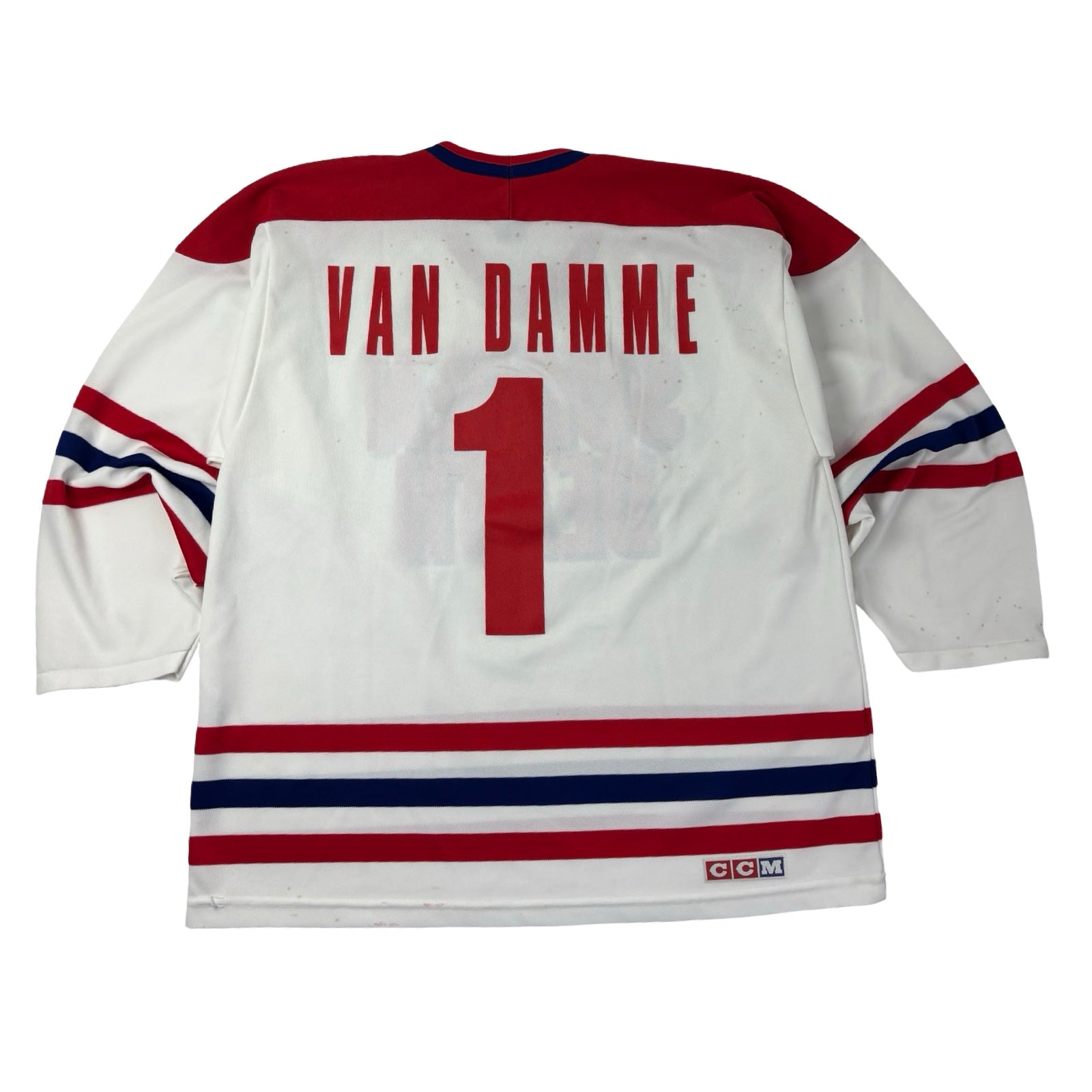 1995 CCM Jean-Claude Van Damme Sudden Death Promo Hockey Jersey