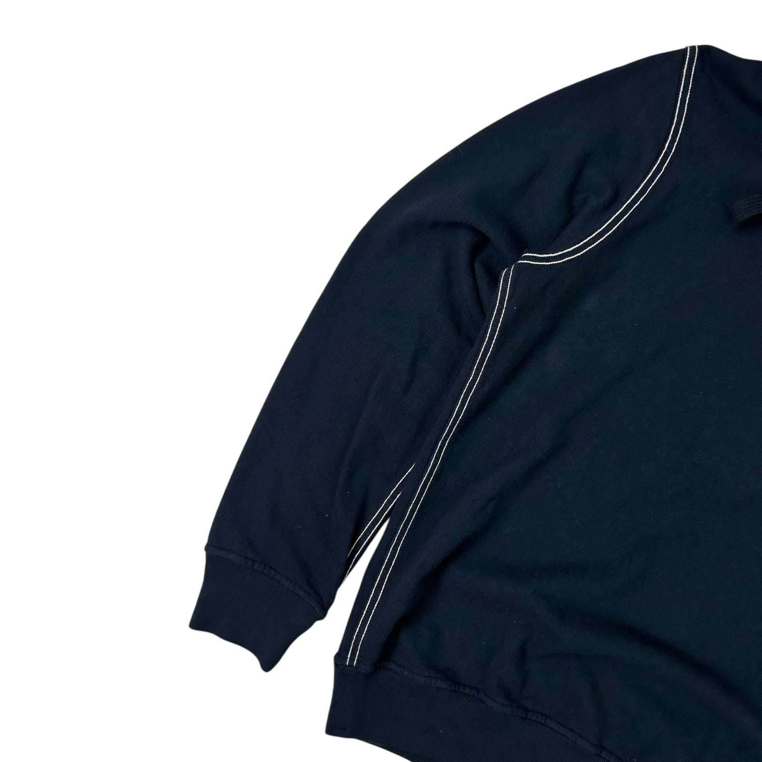 Stone Island Embroidered Logo Hoodie Navy