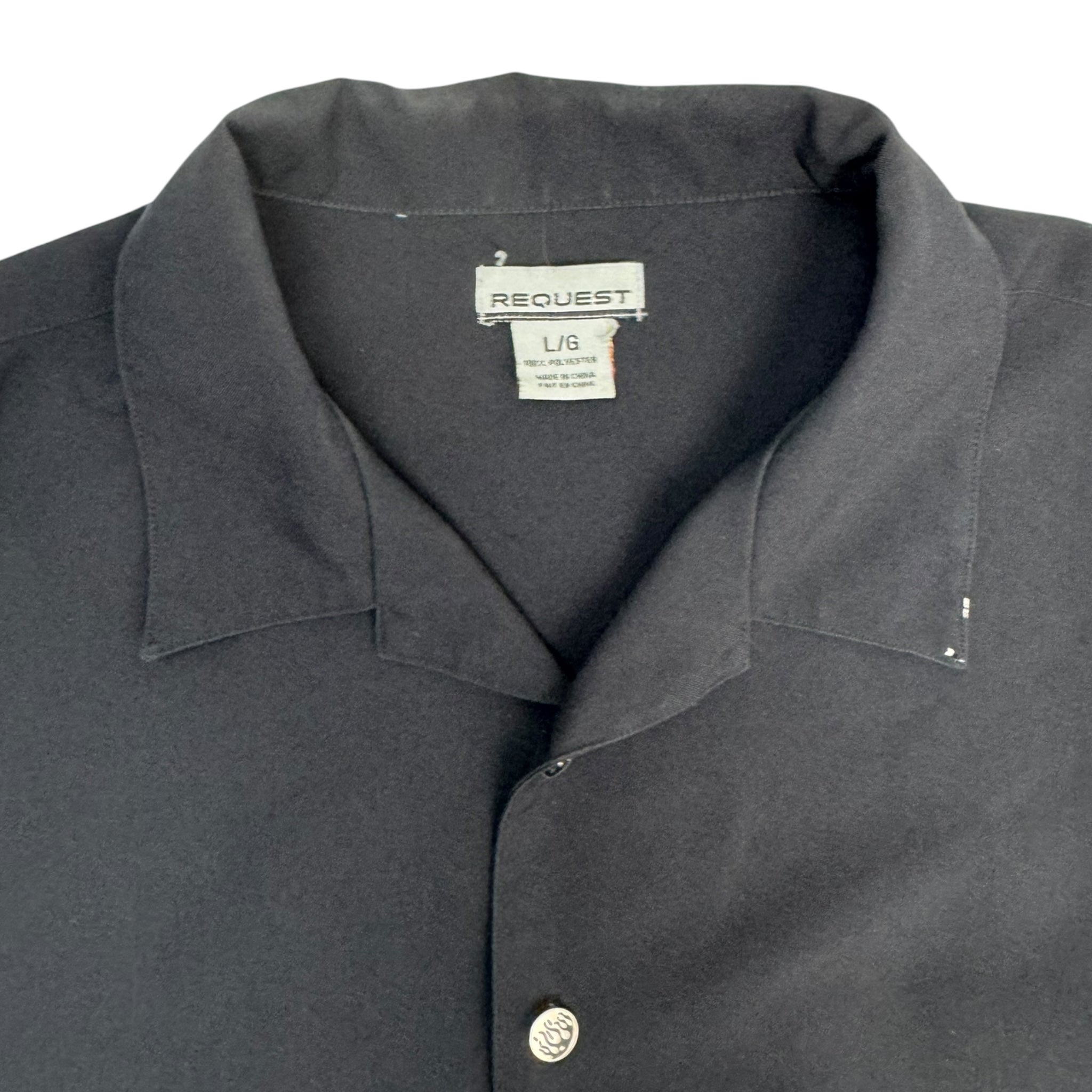 Y2K Flame Body Button Up Casino Shirt