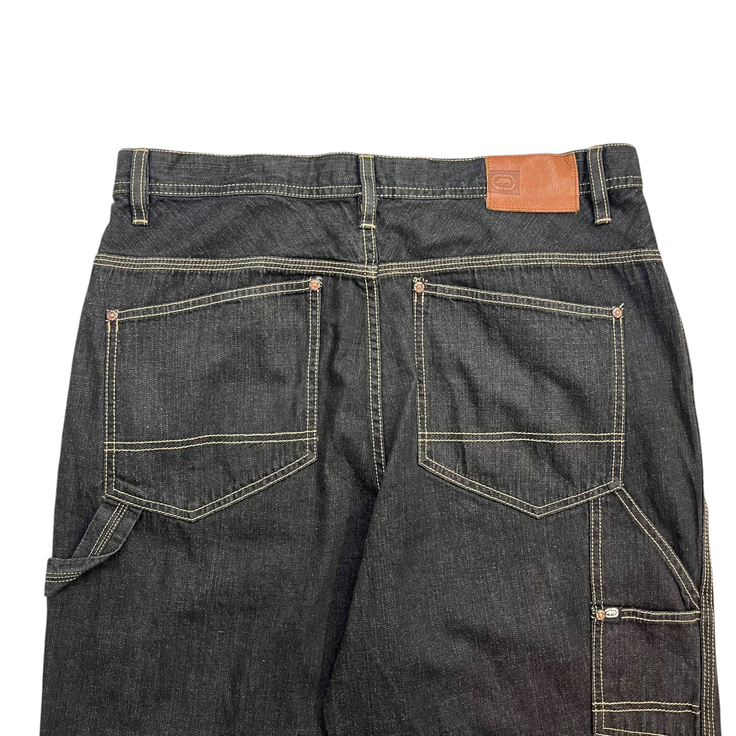 Ecko Unltd Baggy Carpenter Denim Pants Black