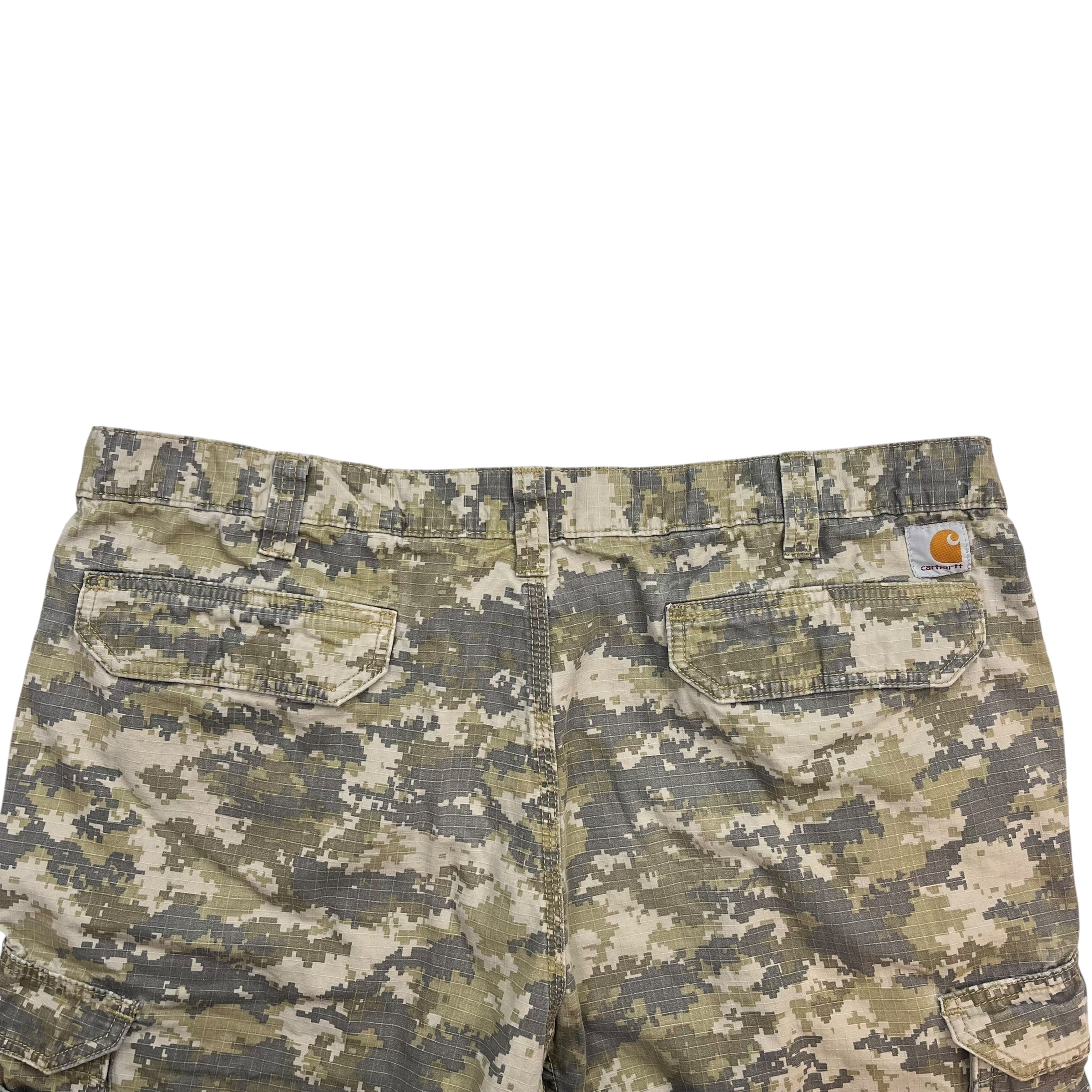Vintage Carhartt Cargo Shorts Light Green Camo