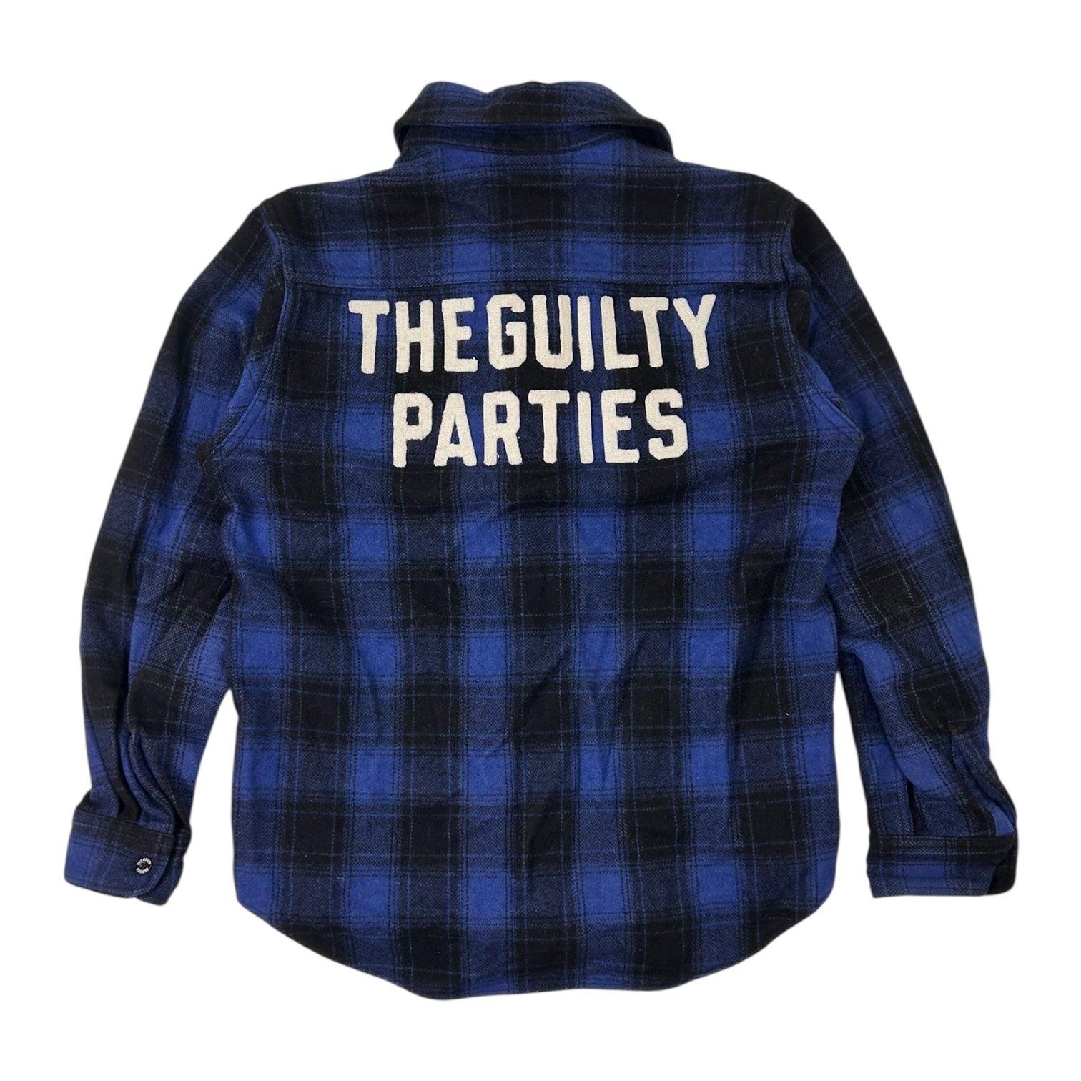 Wacko Maria The Guilty Parties Long Sleeve Flannel Shirt Blue/Black