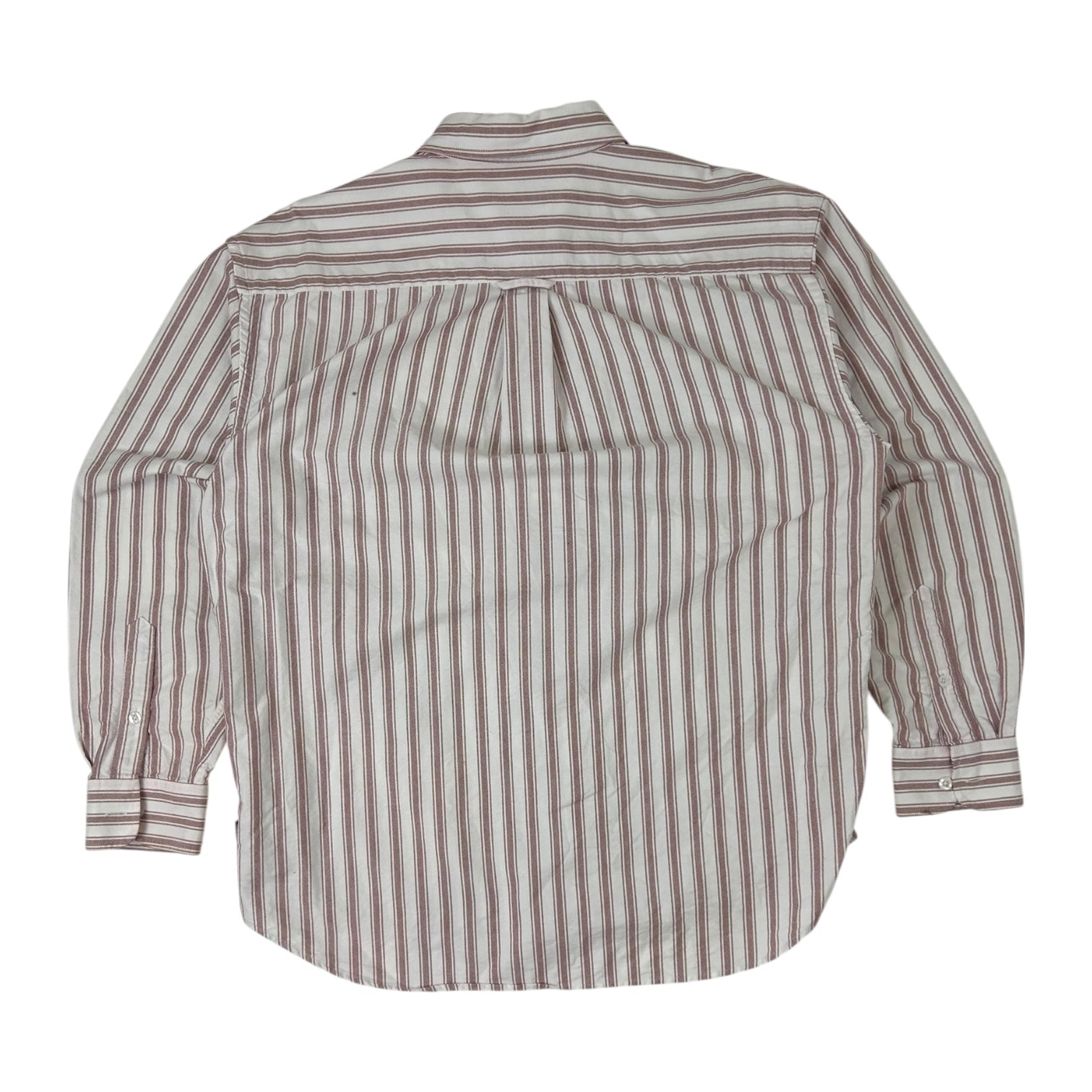 Stussy Striped Long Sleeve Striped Button Up Shirt White/Pink