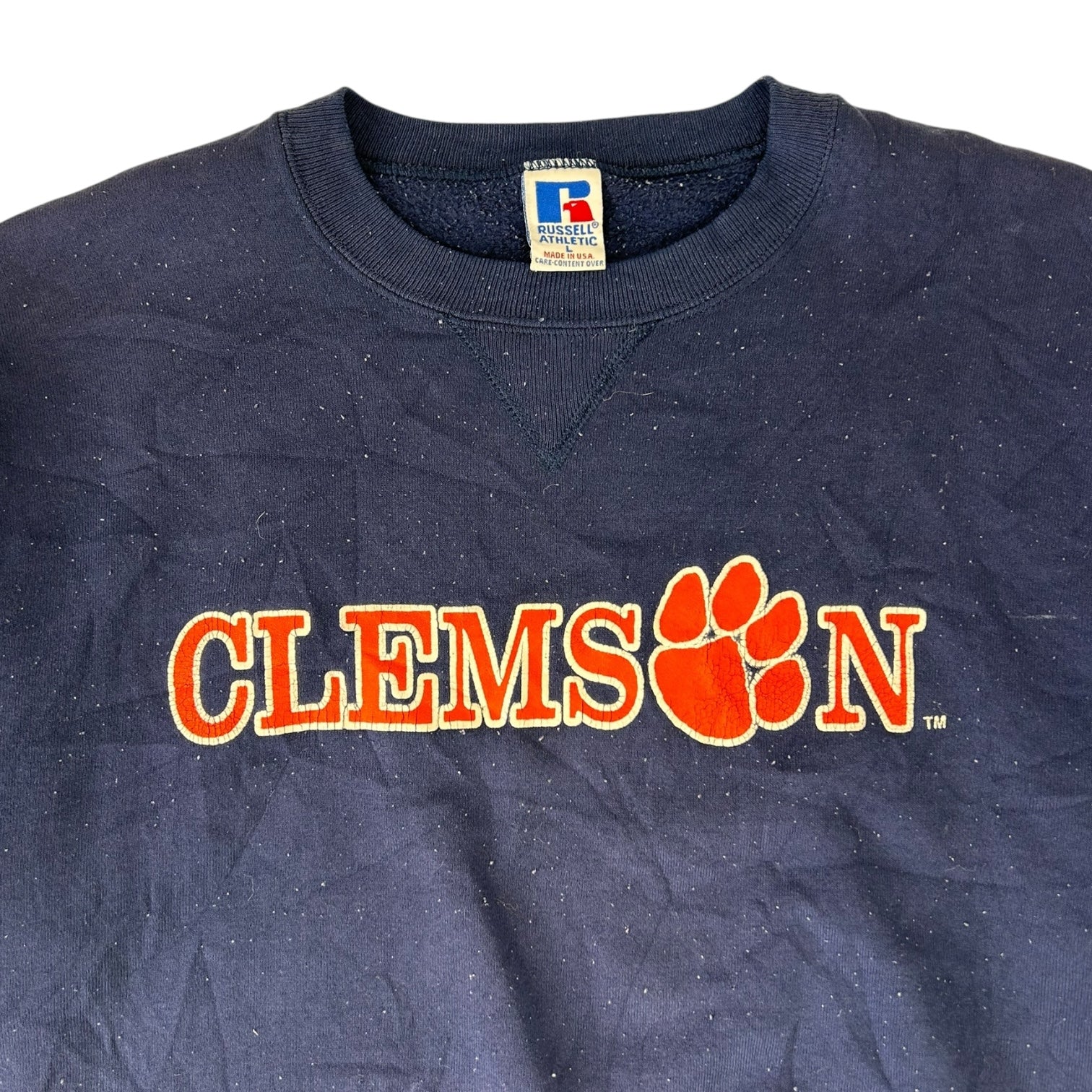 Vintage Russell Clemson Tigers Sweatshirt Navy