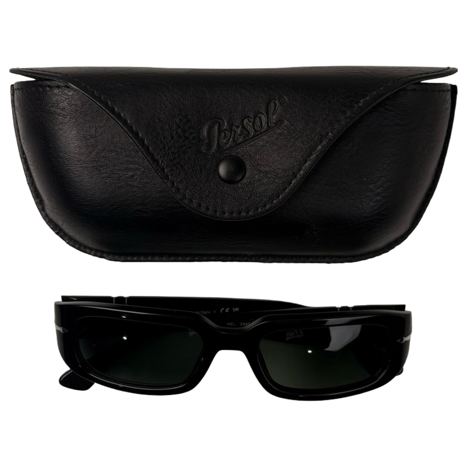 Persol Mel Sunglasses Gloss Black/Grey