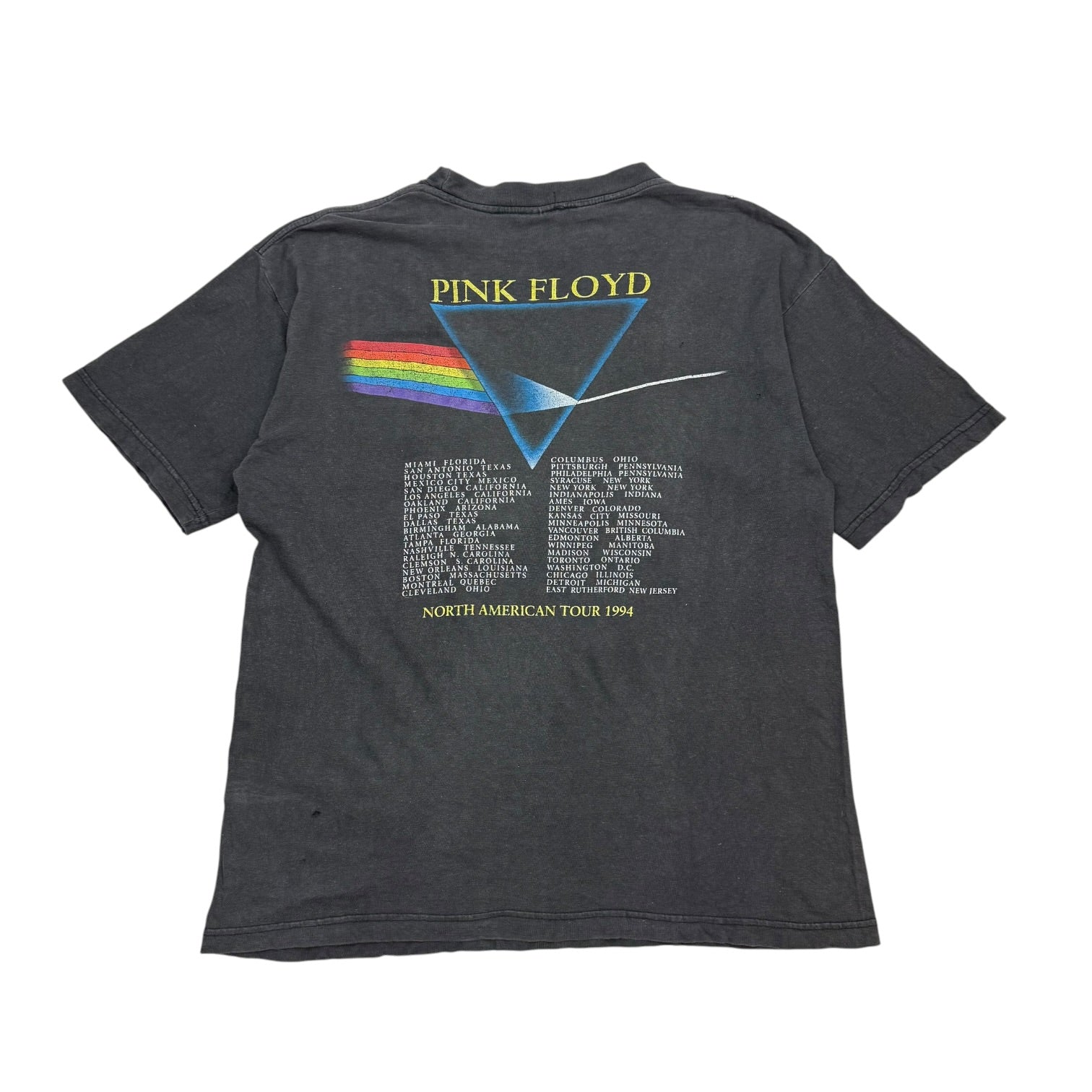 1994 Pink Floyd North American Tour Tee Faded Black