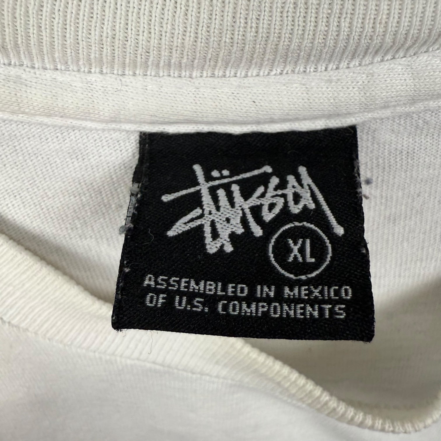 Vintage Y2K Stussy S Logo Tee White