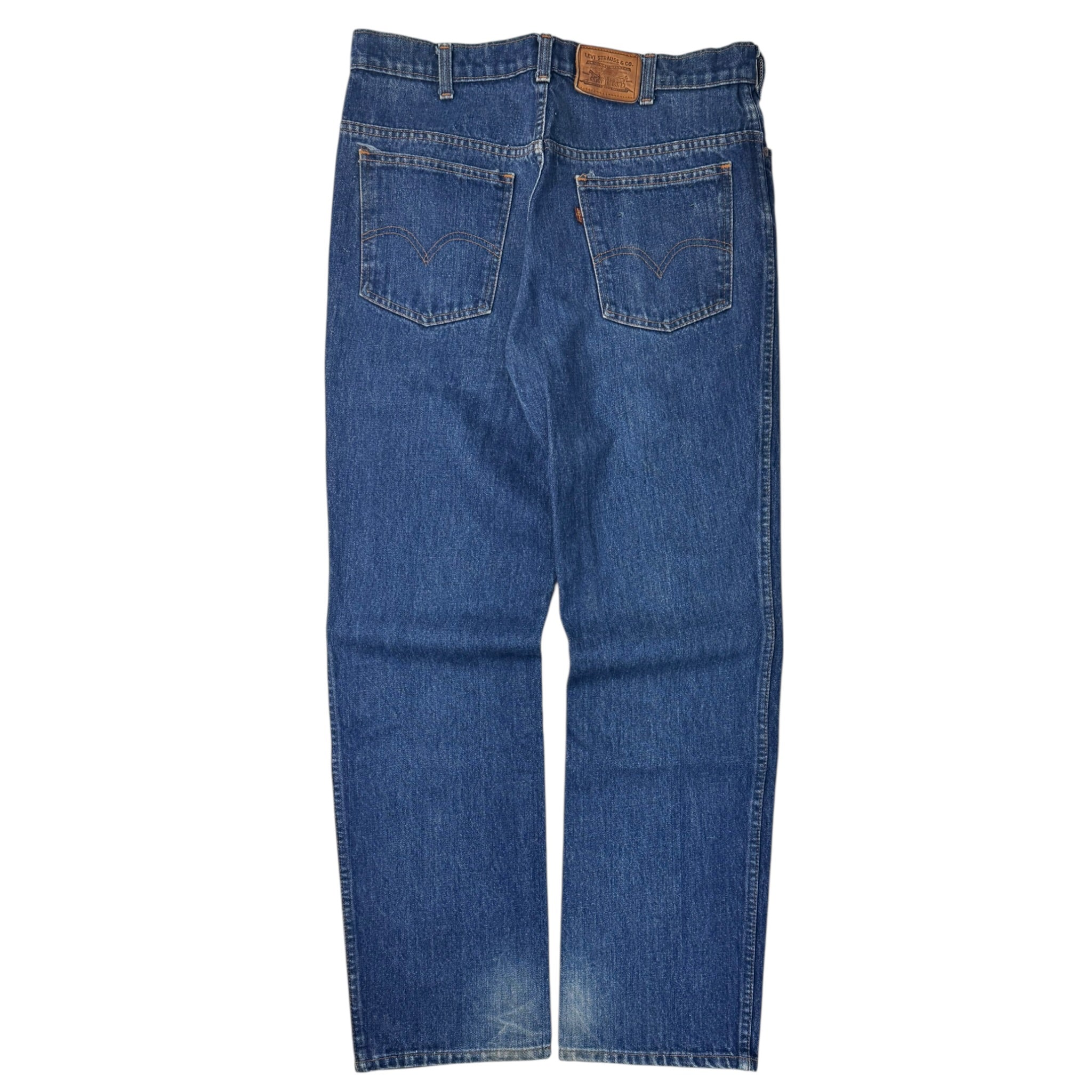 Vintage Levi’s Burgundy Tab Denim Bottoms Blue Wash