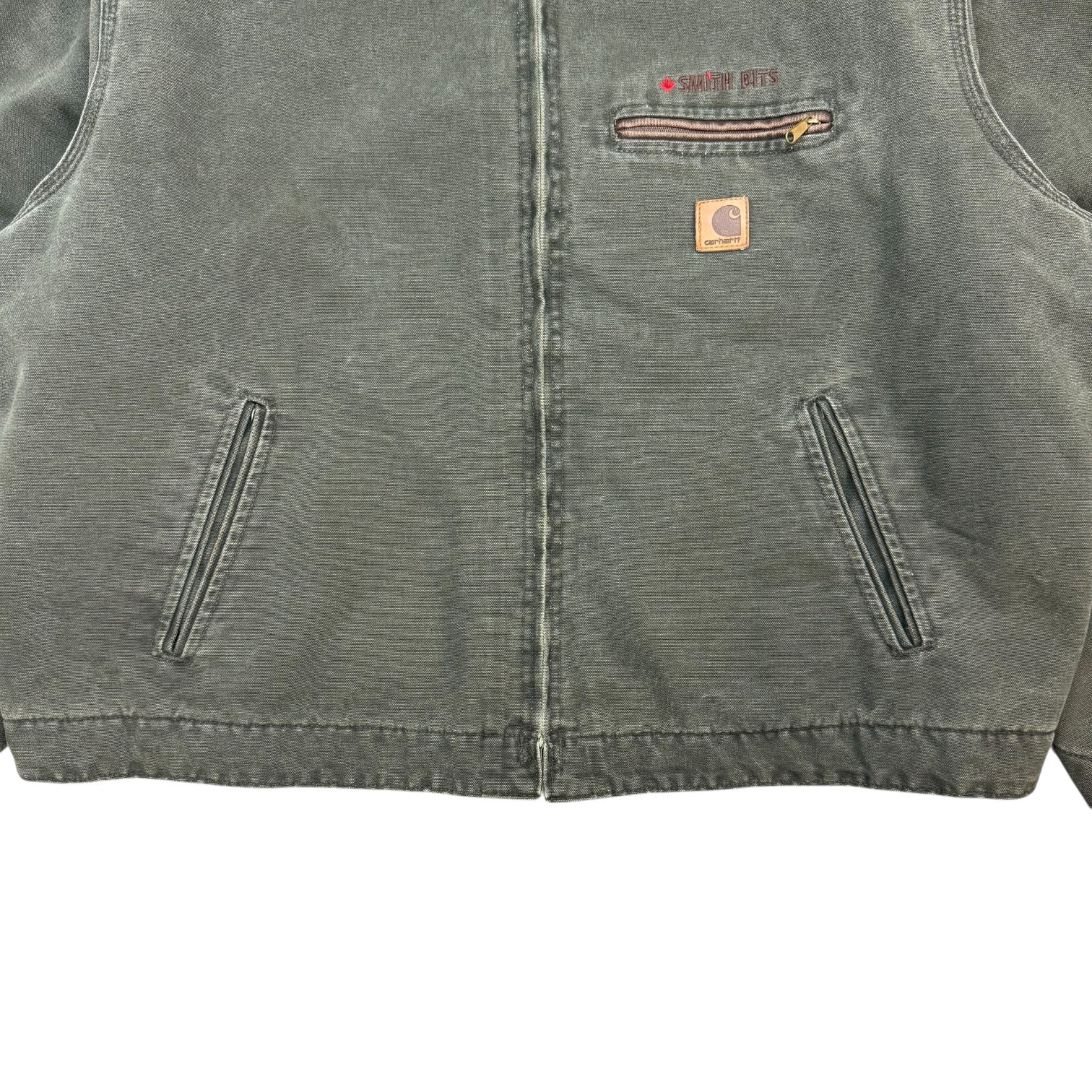 Vintage Carhartt Detroit Blanket Lined Jacket Moss Green