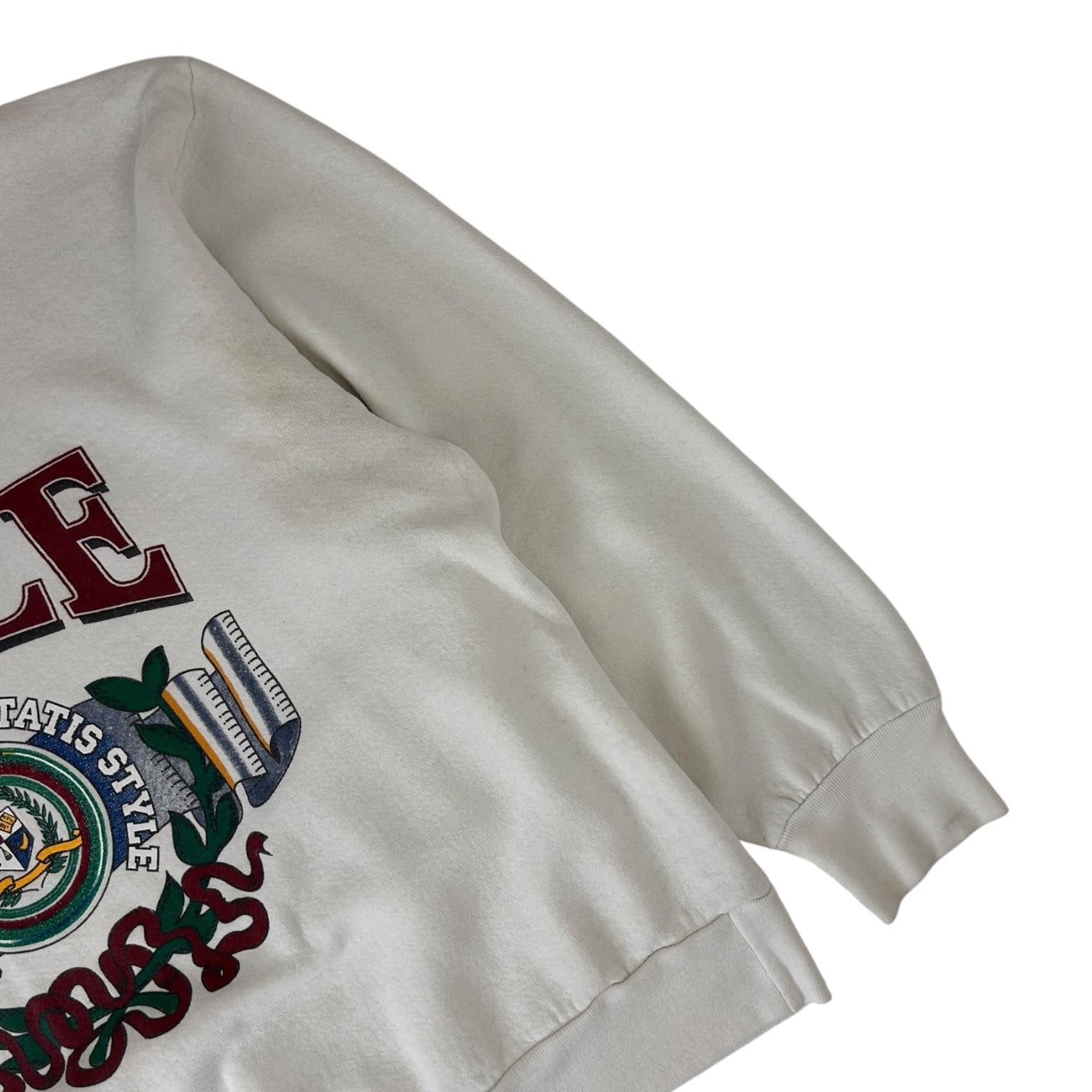 Vintage University Of Style Collegiate Crewneck White