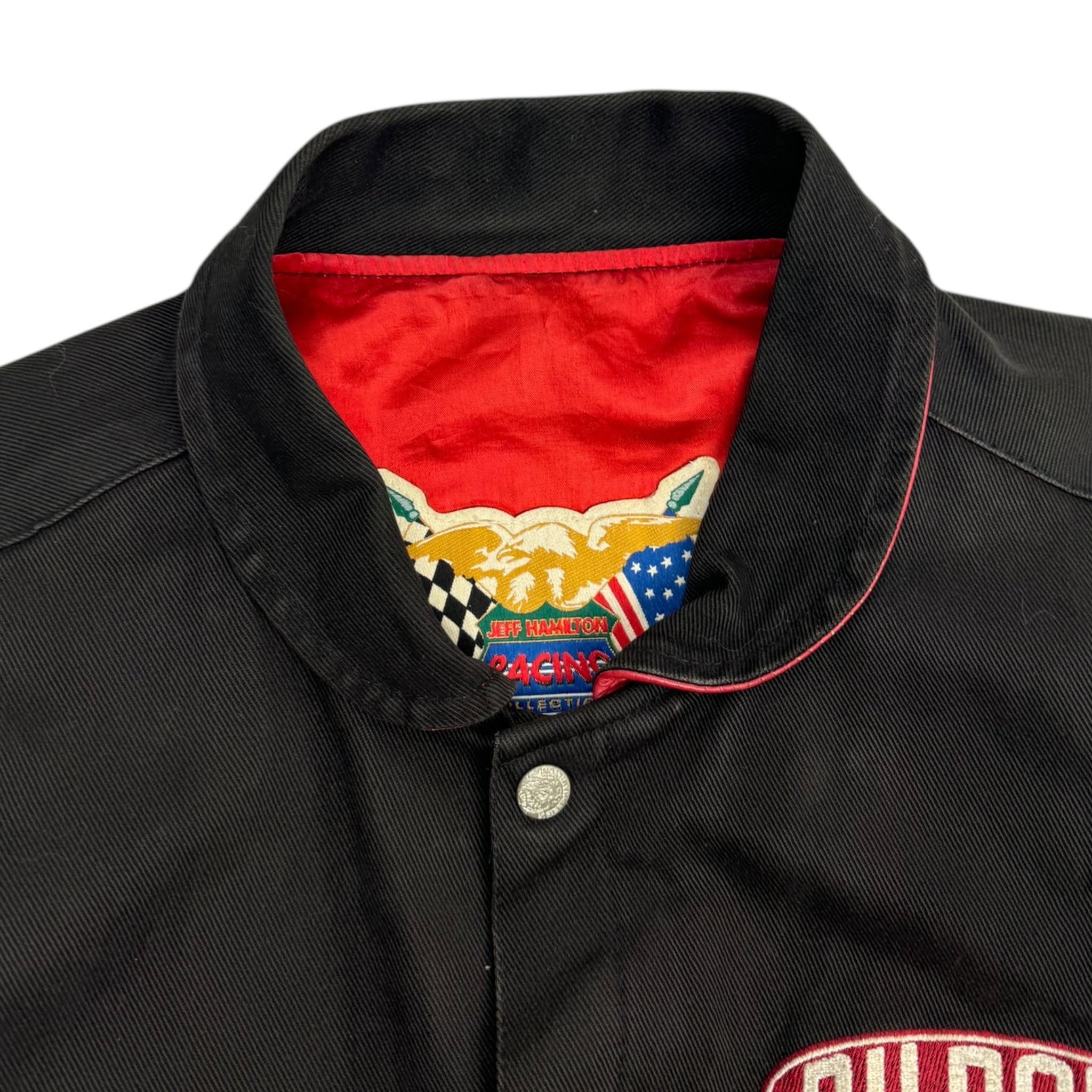 Vintage Jeff Hamilton Leather & Canvas NASCAR Jacket