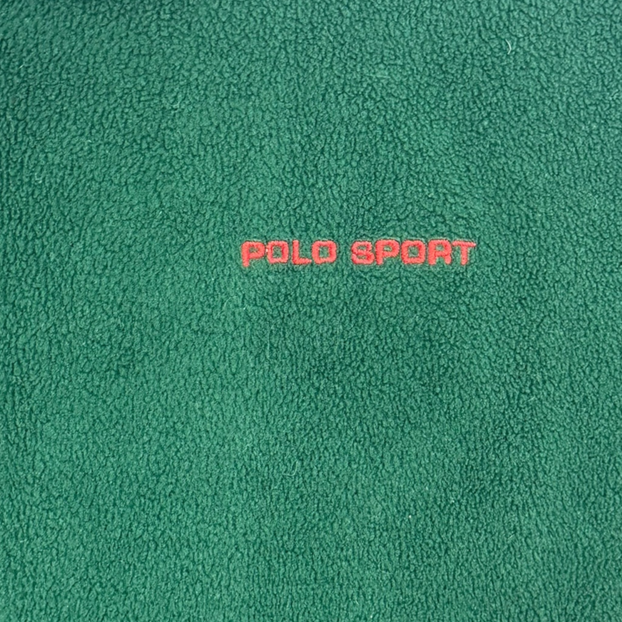 Vintage Polo Sport Fleece Zip Up Green