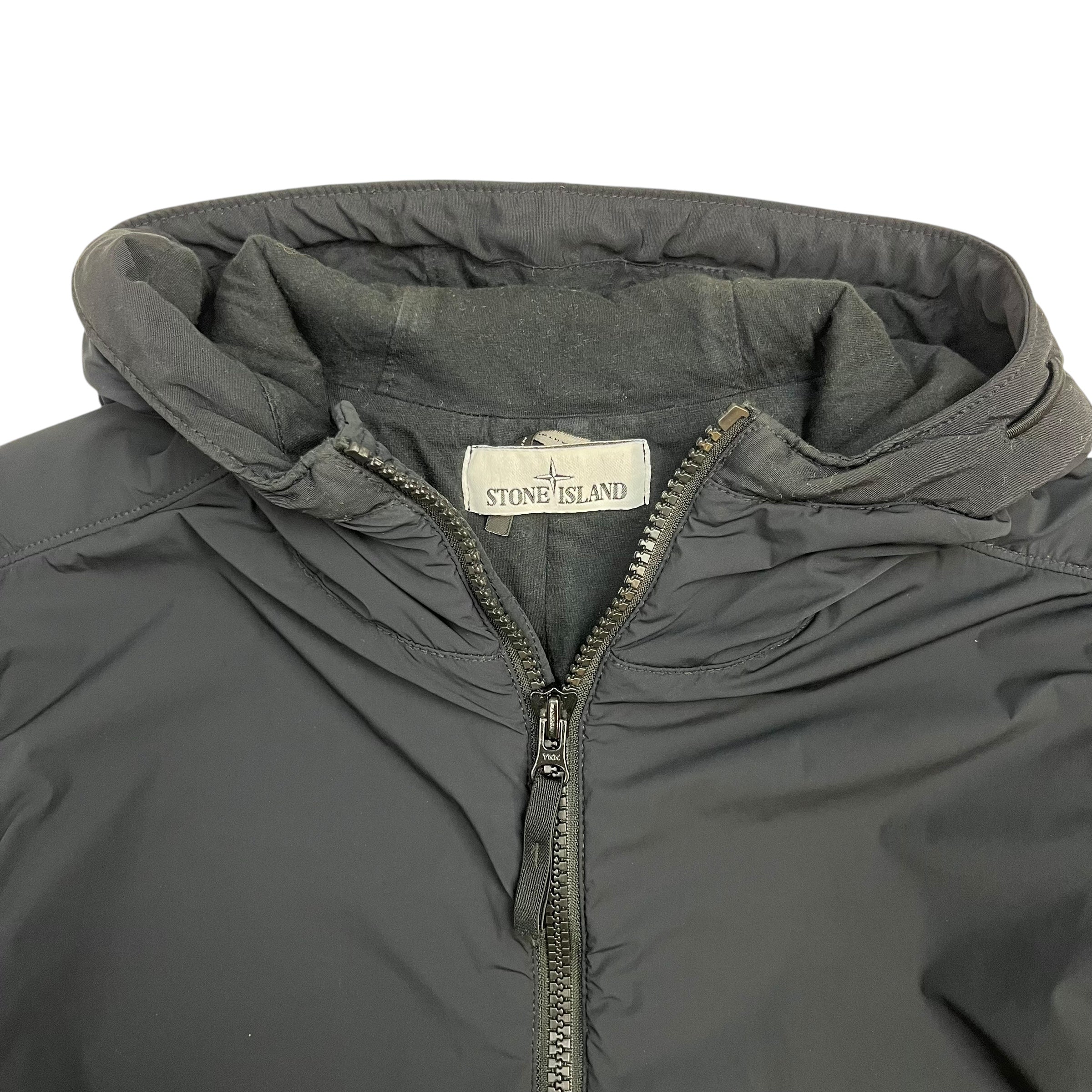 Stone Island Nylon Hooded Zip Jacket Black