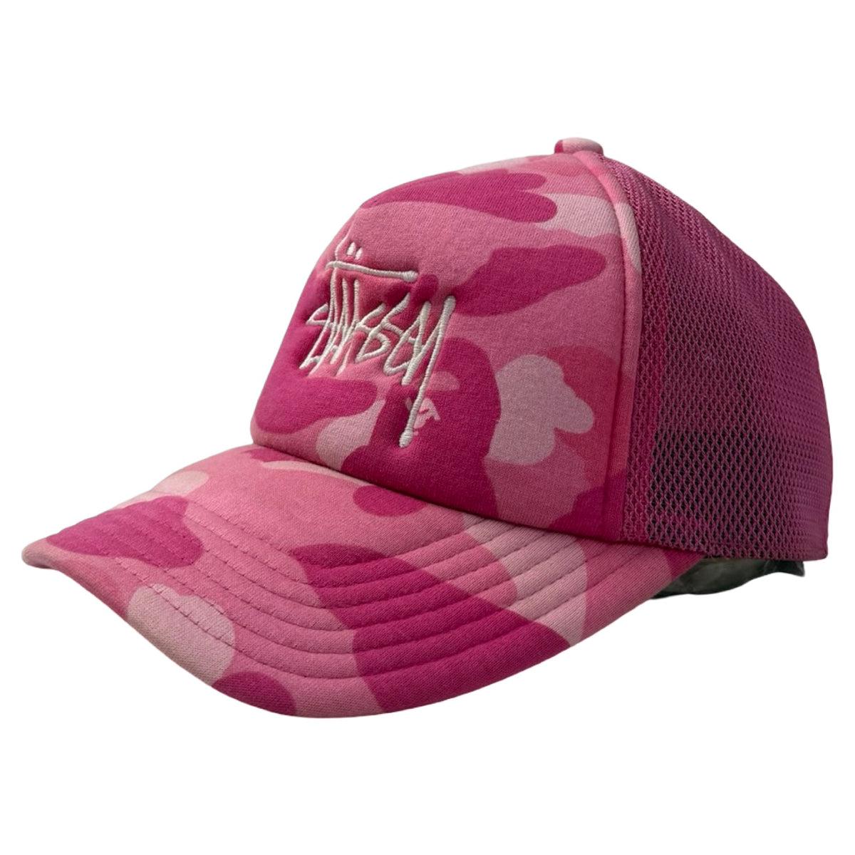 BAPE x Stüssy Trucker Cap Pink