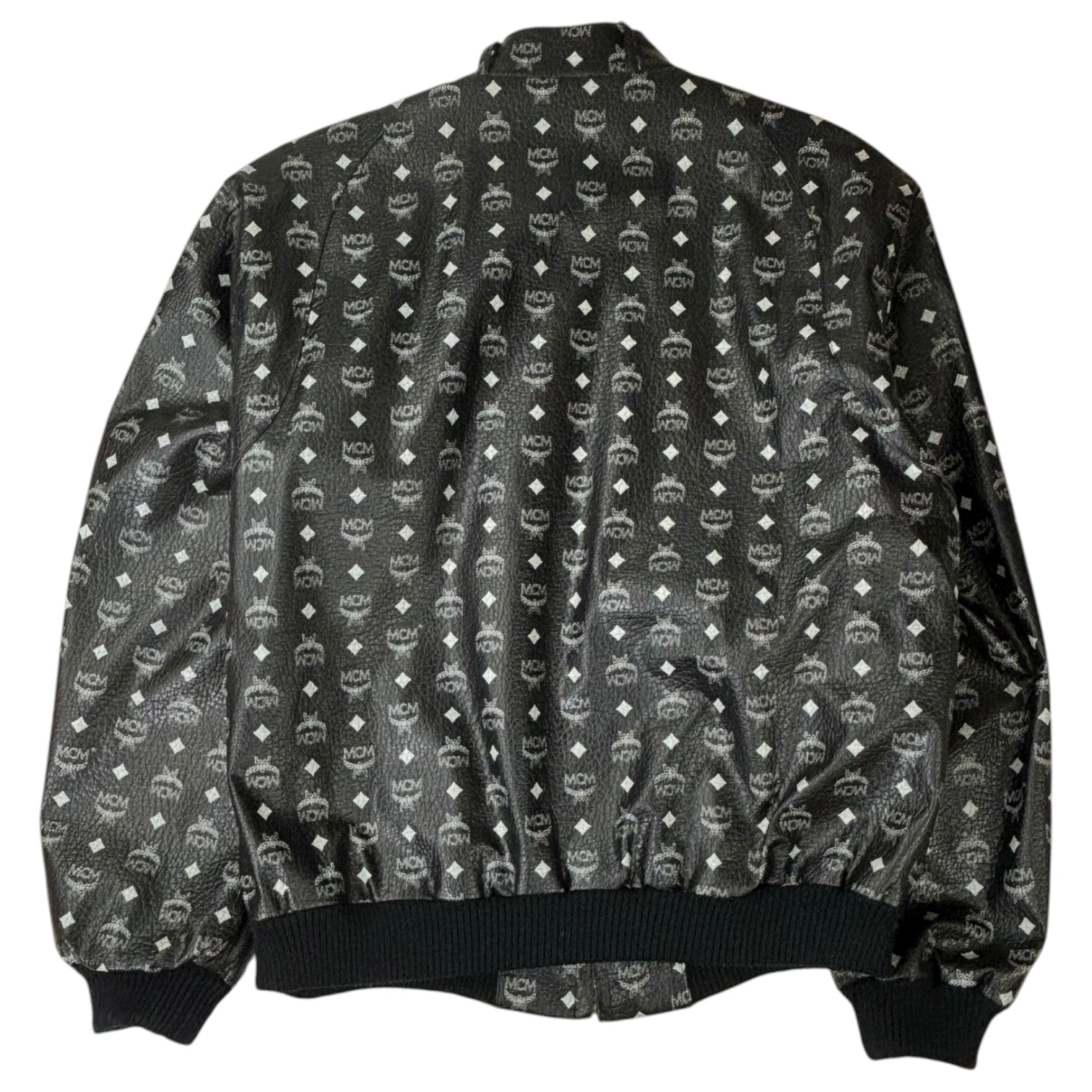 MCM Leather Monogram Jacket Black