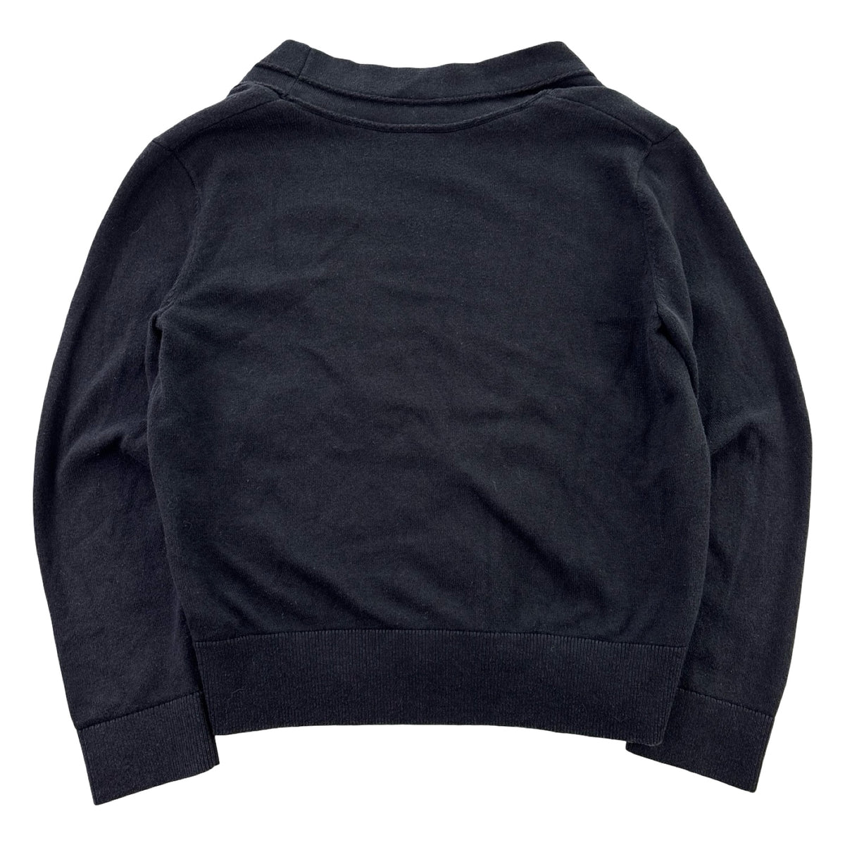 (W) Chanel Uniform Cropped Cardigan Black