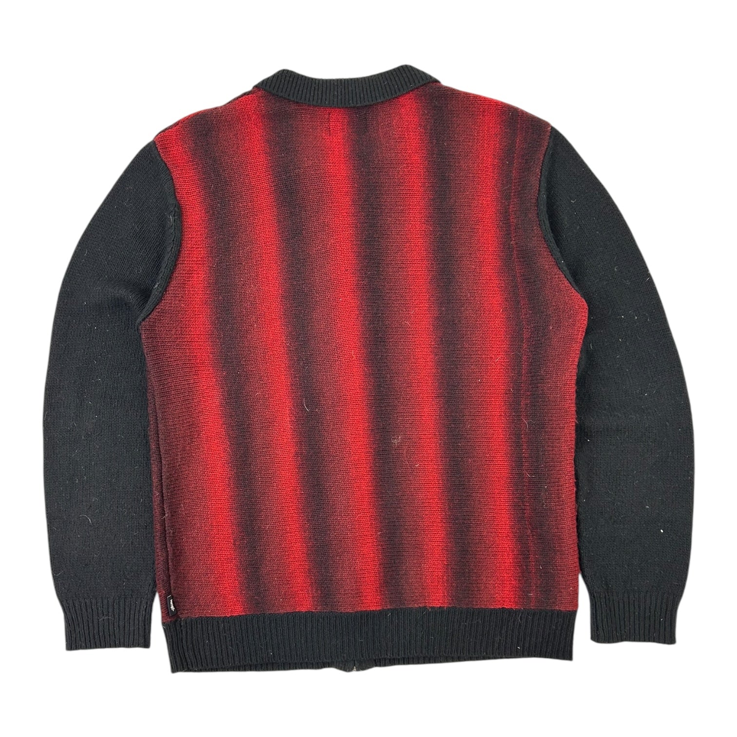 Stussy Plaid Zip Up Sweater Black/Red