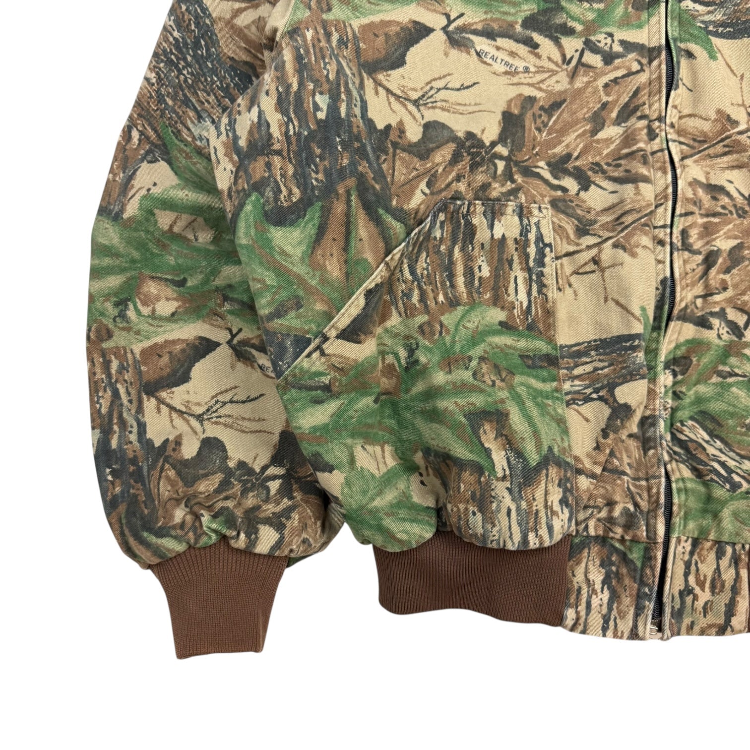 Vintage Real Tree Hooded Work Jacket Camo