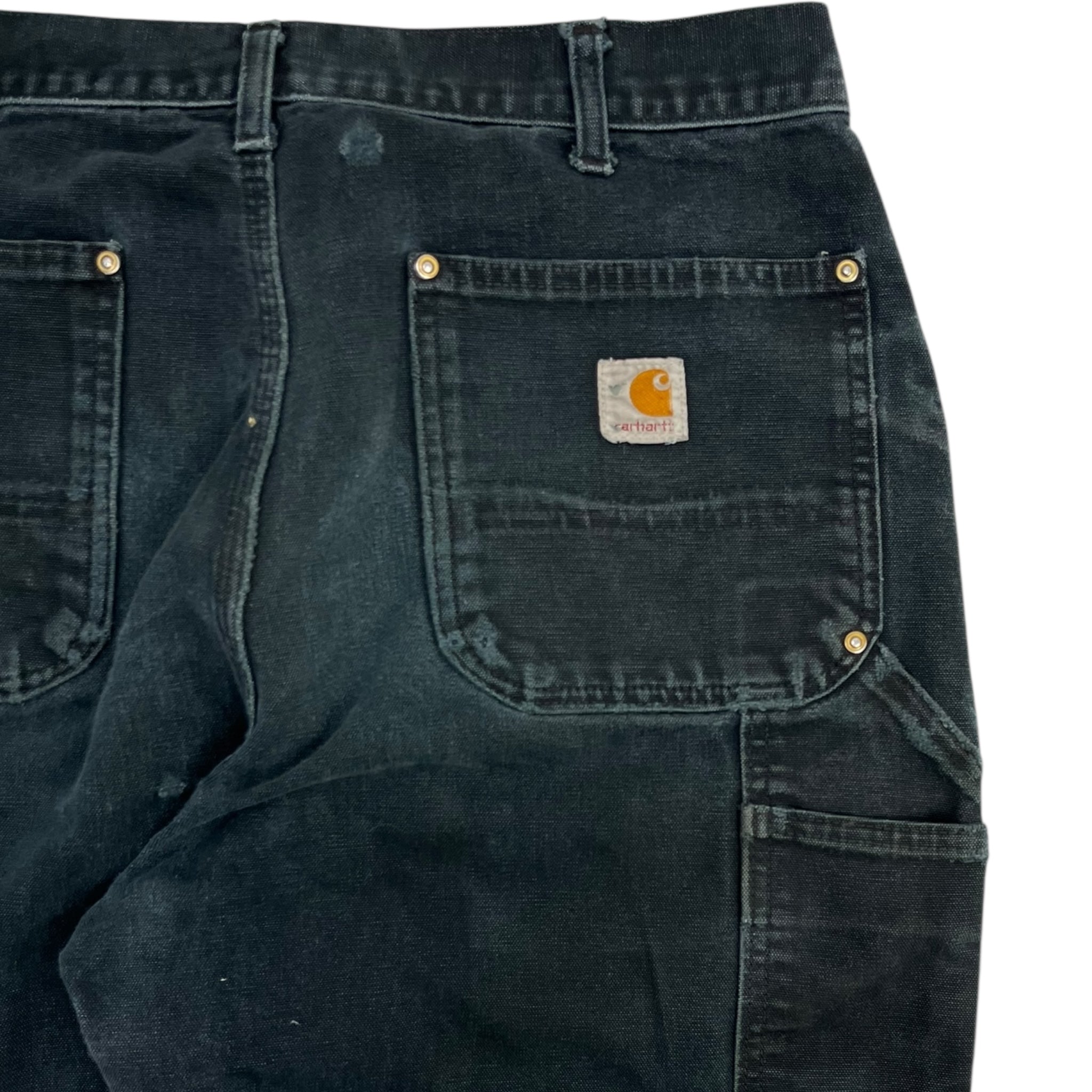 Carhartt Loose Fit Double Knee Pants Distressed Black