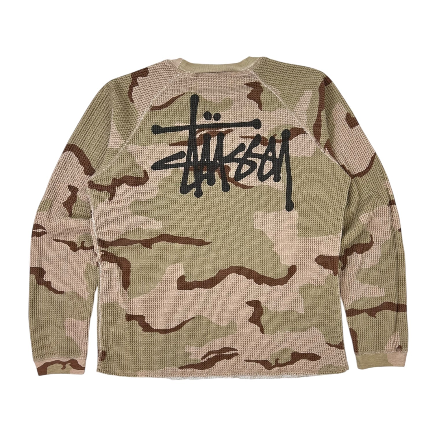 Stussy Raglan Basic Logo Thermal Sand Camo