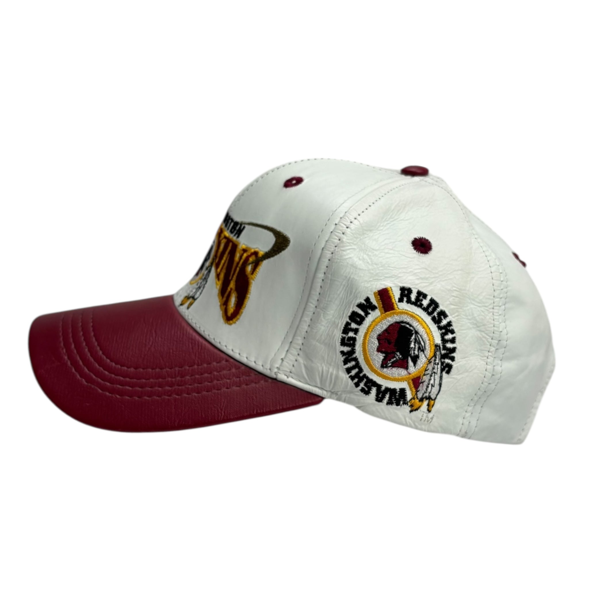 Vintage Washington Redskins Leather NFL Hat