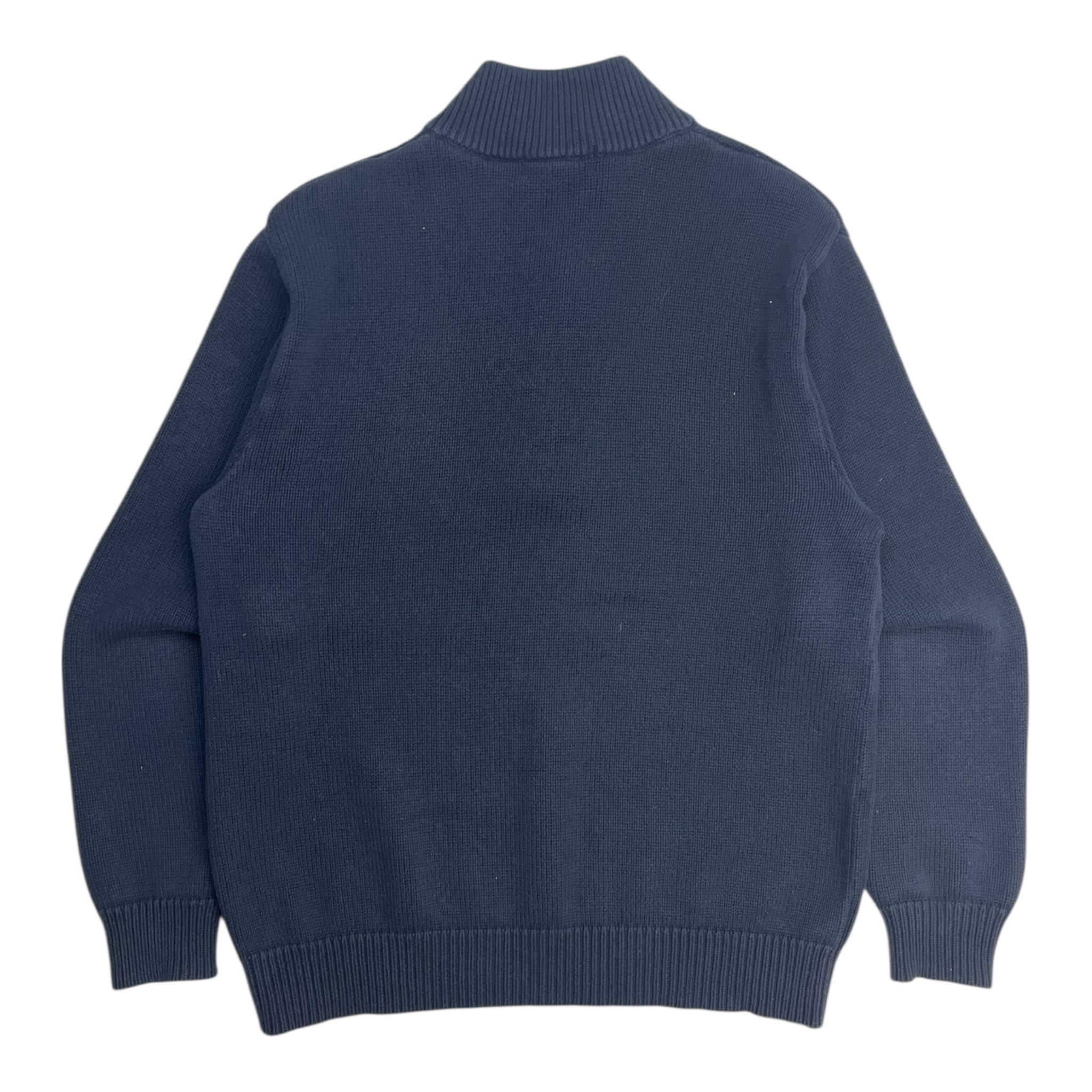 Supreme Half Zip Mock Neck Sweater Navy