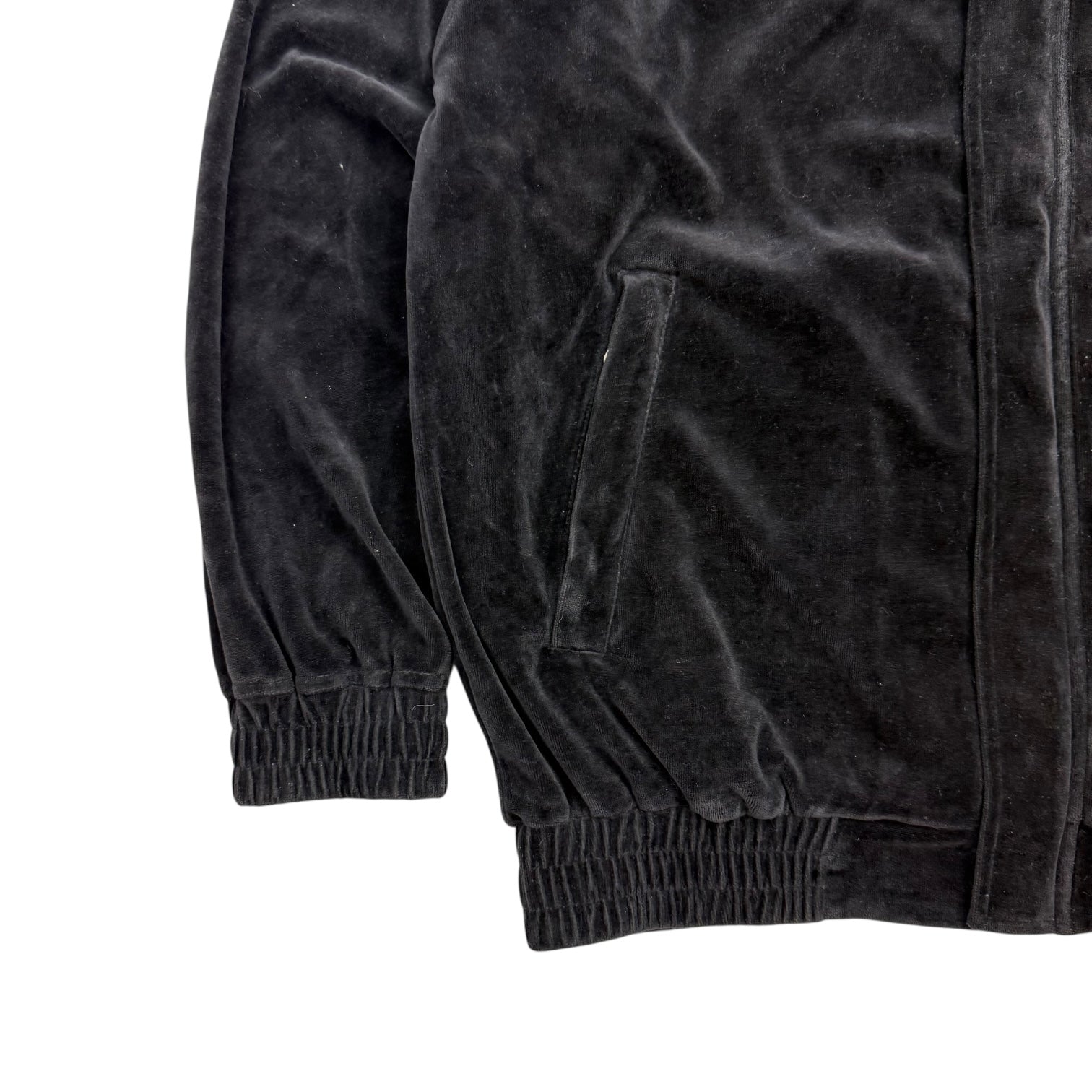 Vintage Y2K SouthPole Velour Track Jacket Black