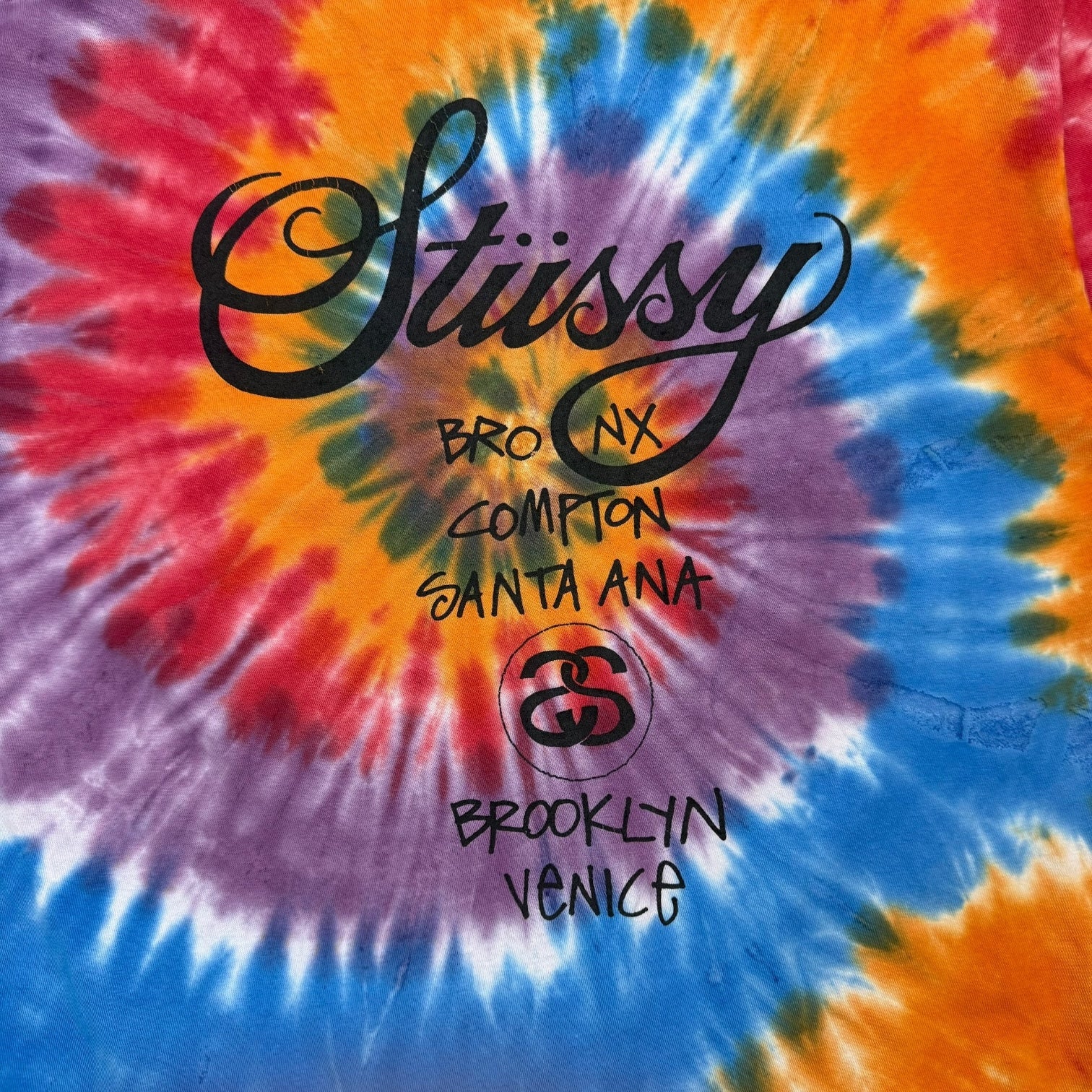 Stussy World Tour Swirls Tee Orange