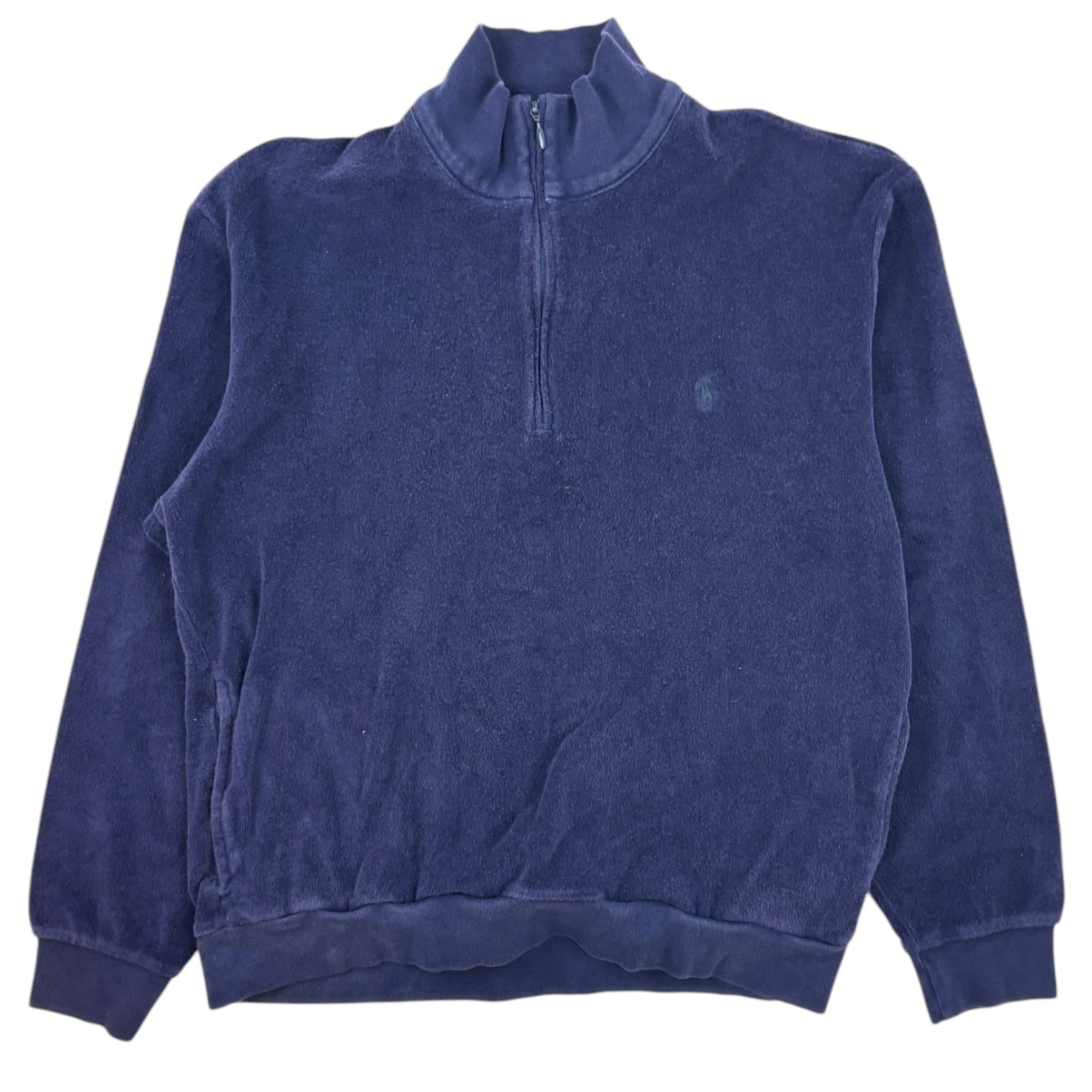 Vintage Polo Golf Ralph Lauren Quarter-Zip Terrycloth Sweatshirt Purple