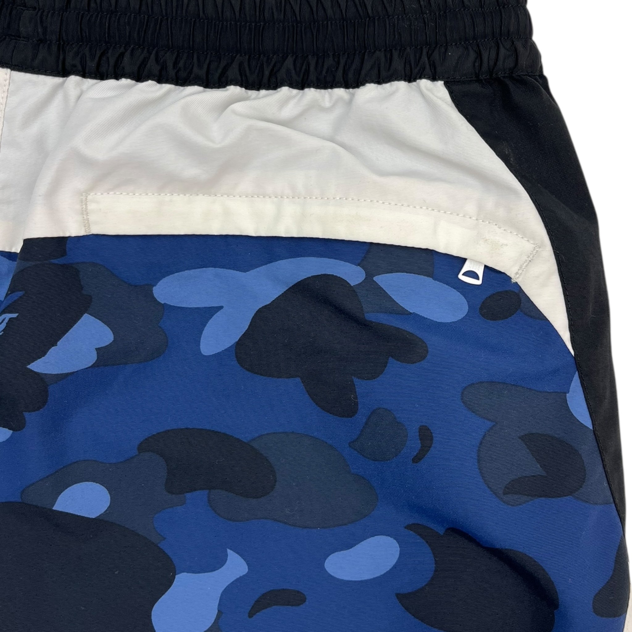 Bape Color Camo Color Block Shorts Blue
