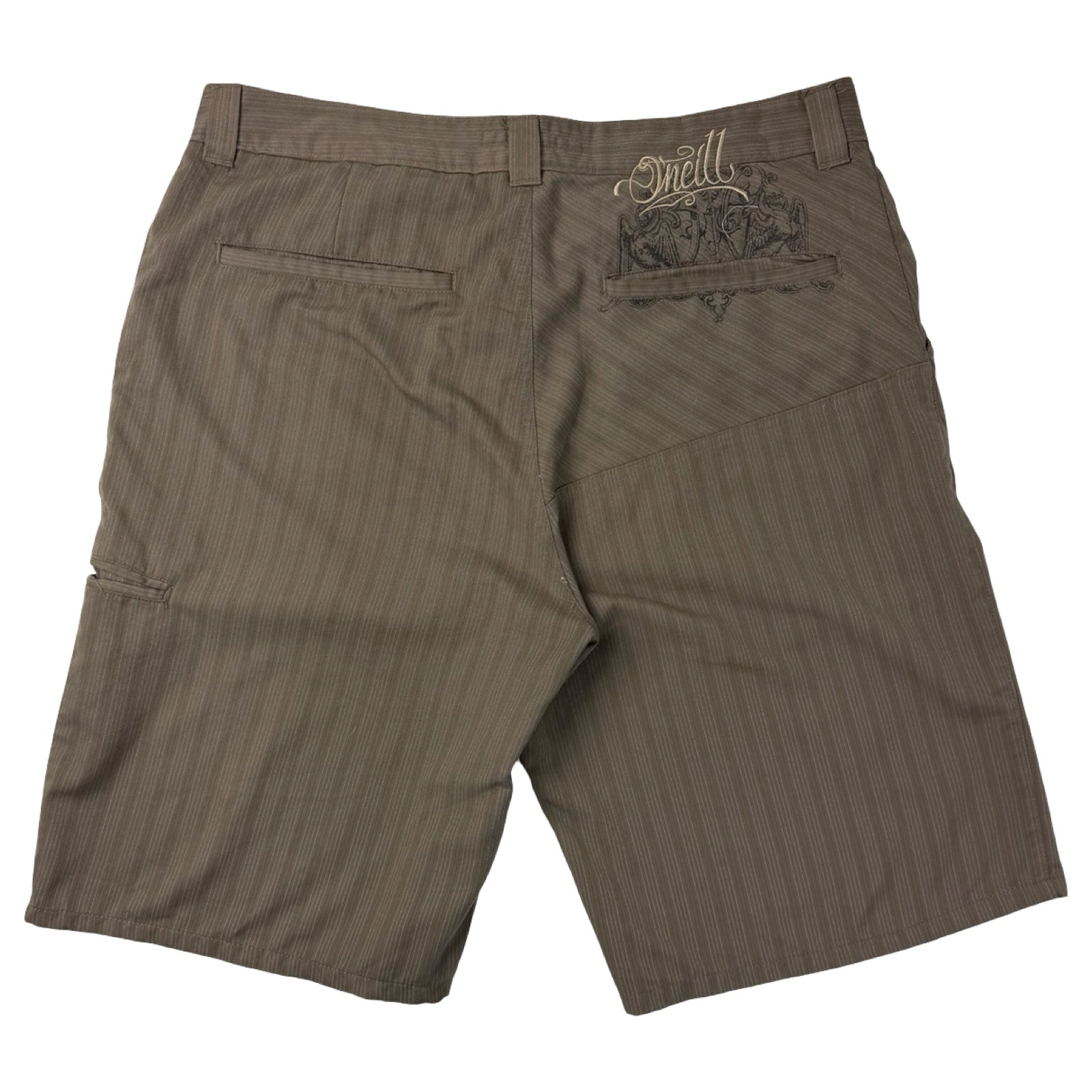 Vintage Y2K O’Neill Striped Shorts Light Taupe