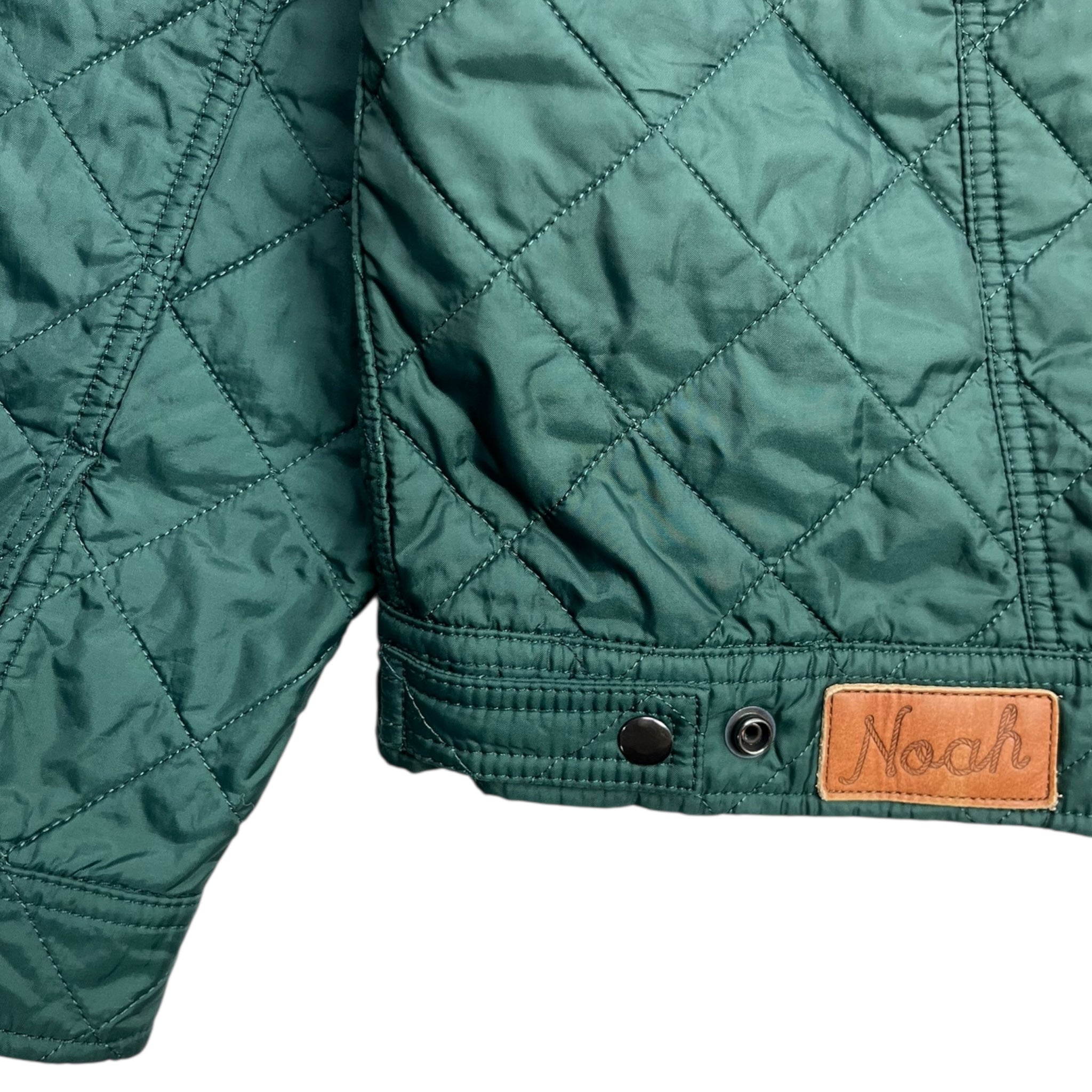 Noah Quilted Trucker Jacket Green