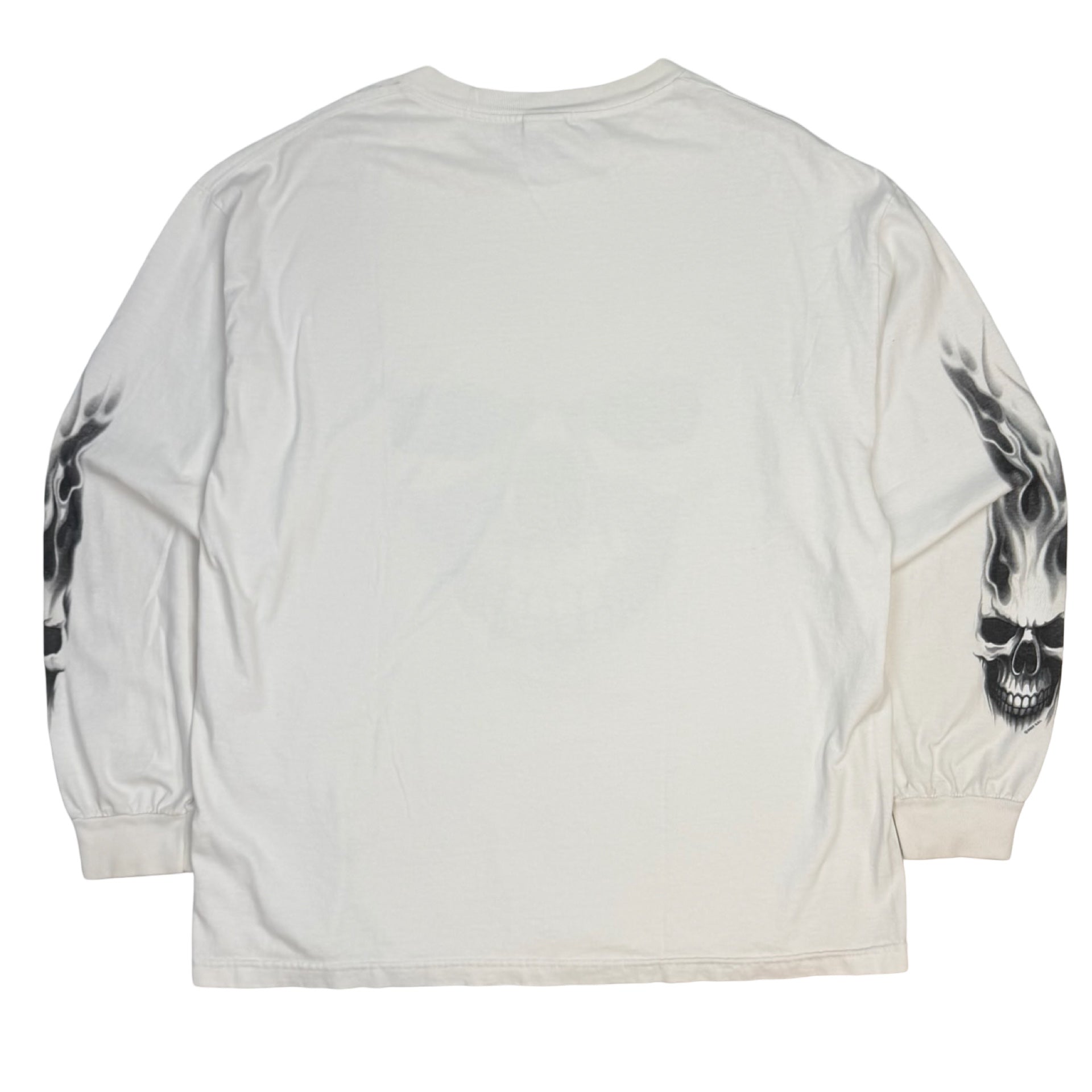 2007 Hot Leathers Ghost Skull Longsleeve White
