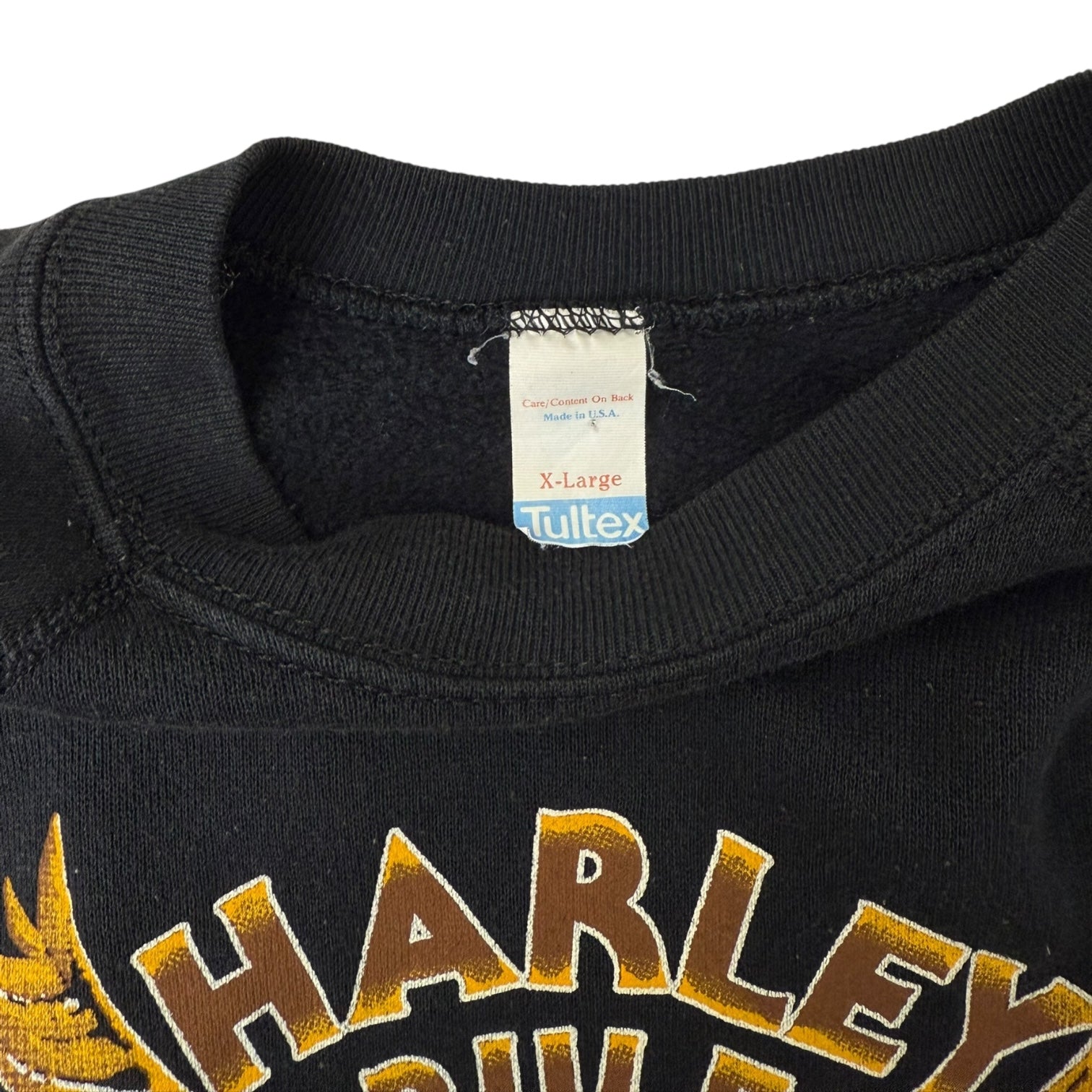 1987 Vintage Harley Rules Crewneck Black